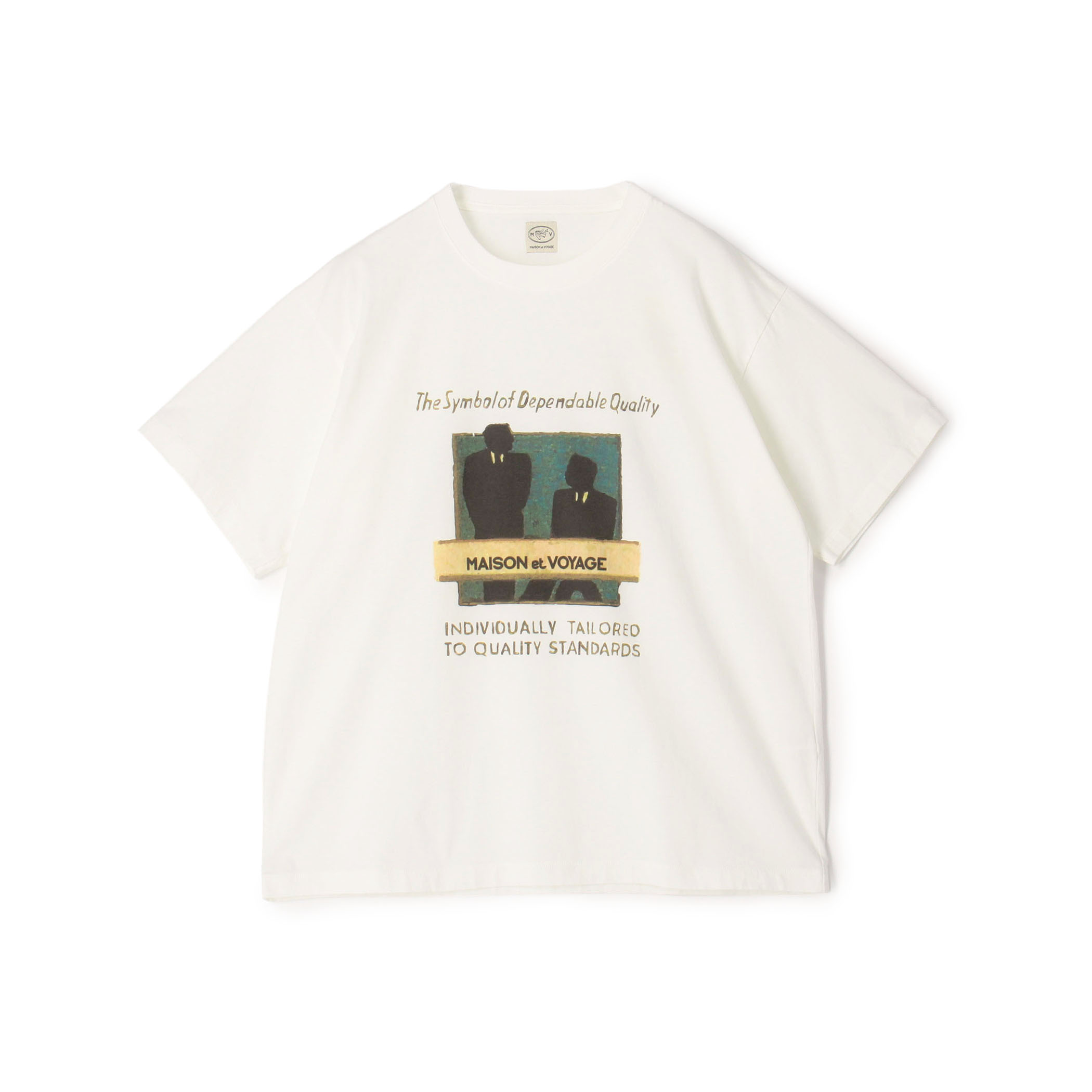 MAISON et VOYAGE コットン プリントTシャツ