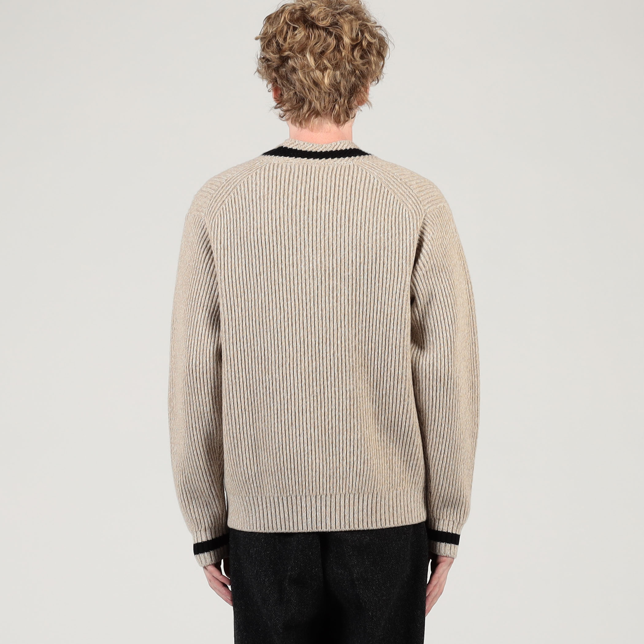 TOMORROWLAND Tricot ウールカシミヤ メランジニット Vネックプル