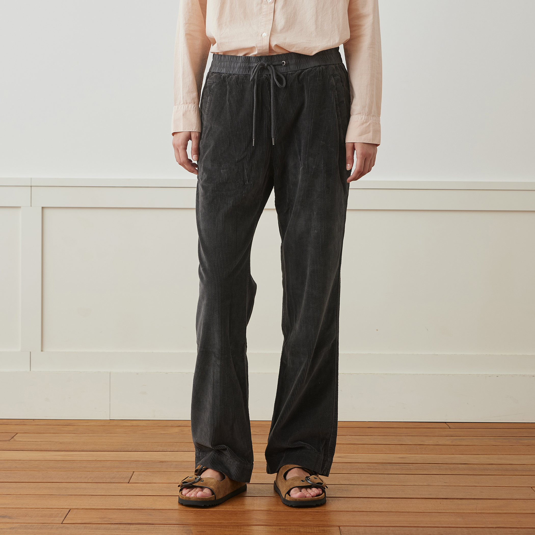 コットンコーデュロイ ドローストリングワイドパンツ WWWA1968