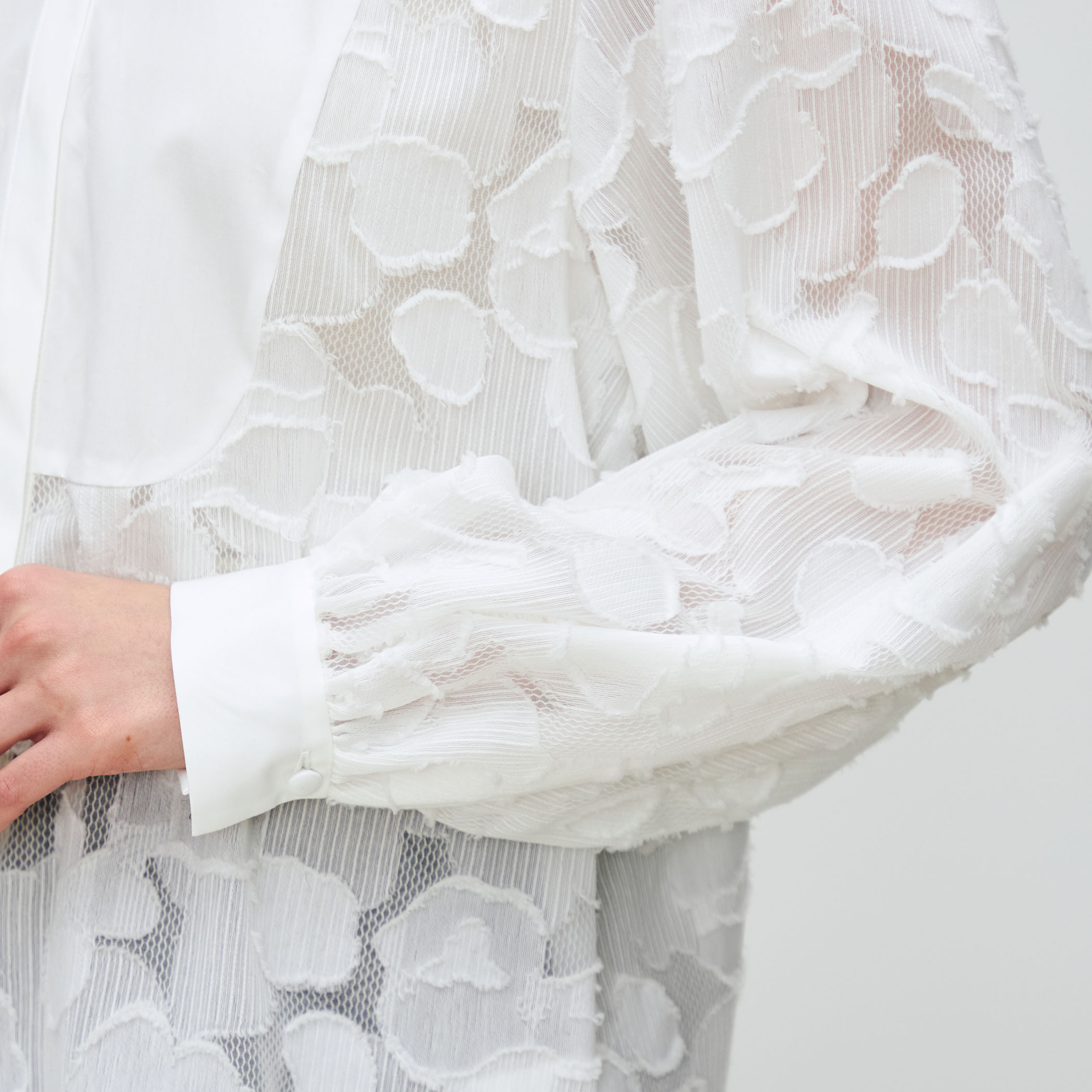 レイヤーカットジャカード ボザムコンビブラウス｜トゥモローランド