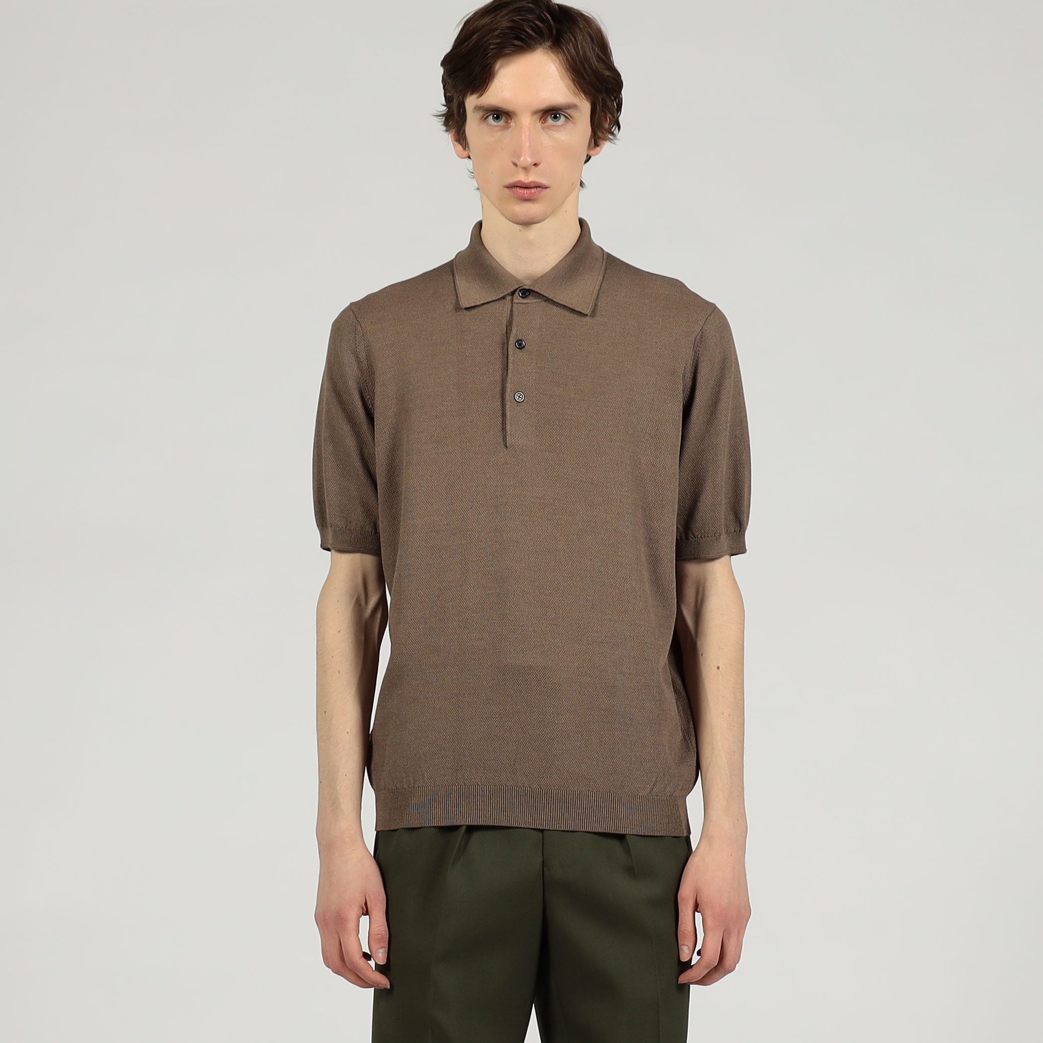 シルクコットン ニットポロシャツ｜トゥモローランド 公式通販