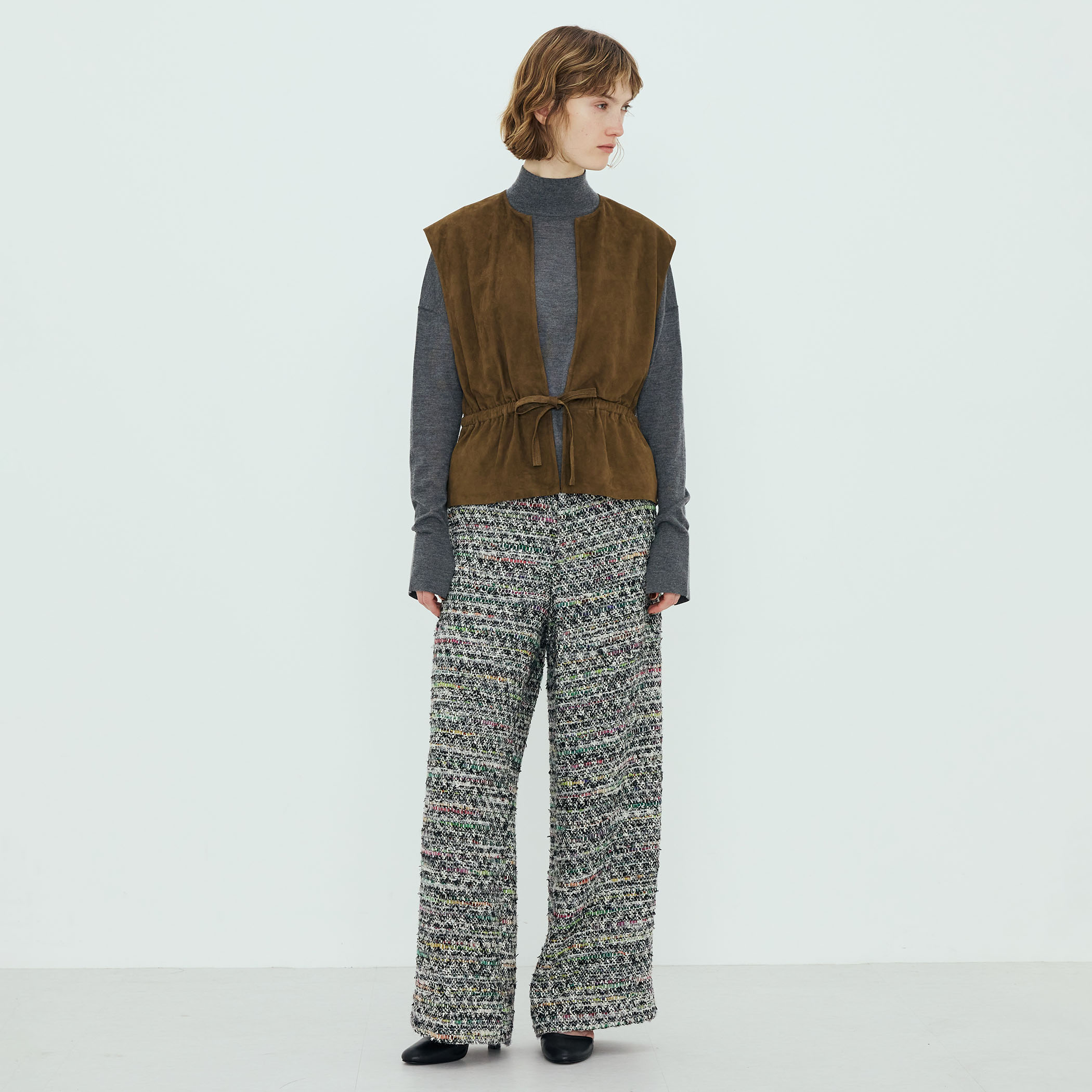 トゥモローランド　ツイードパンツ ツイード ワイドパンツ｜トゥモローランド 公式通販