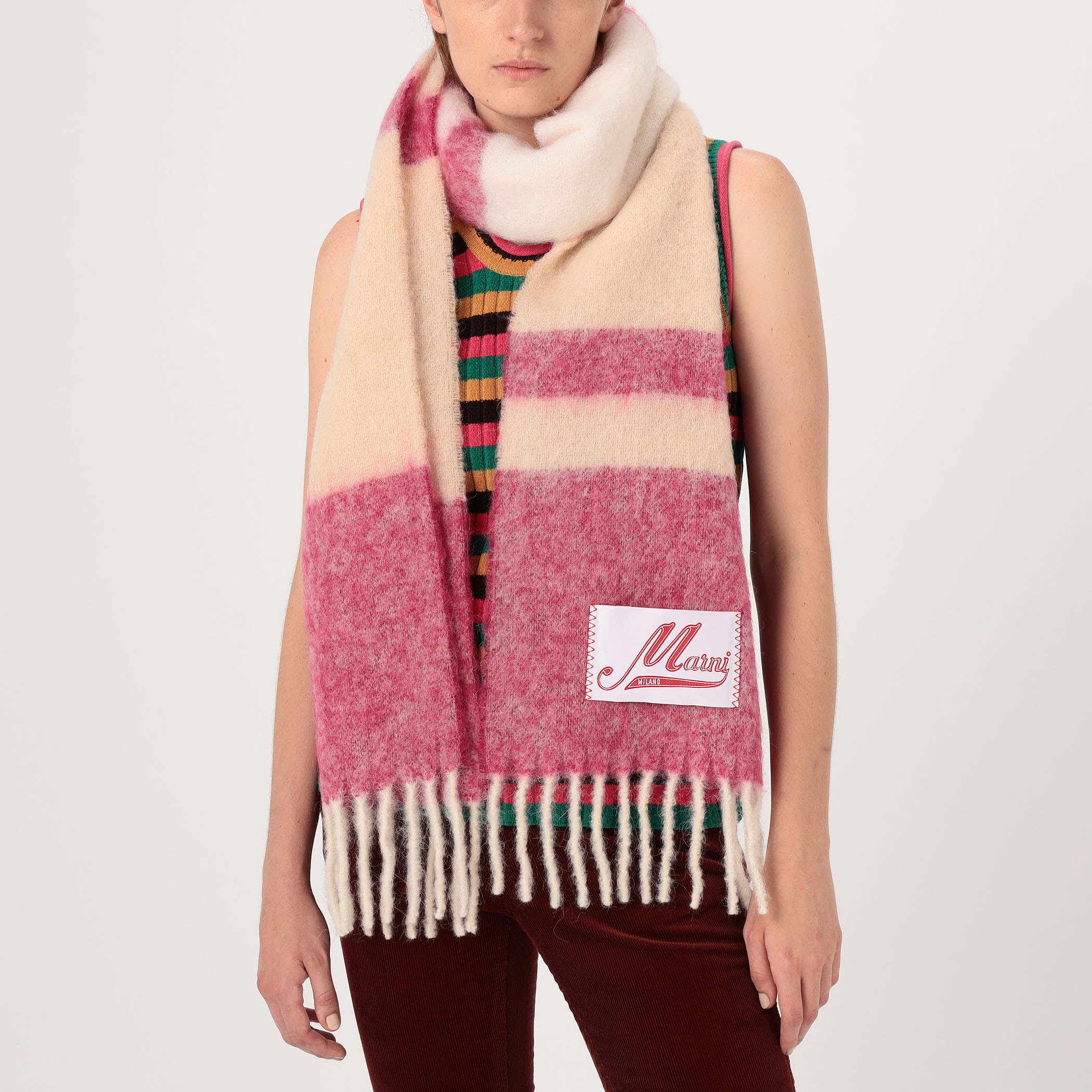 金額確定❗感性…お洒落…インパクト❗MARNI21AW ボーダーマフラー