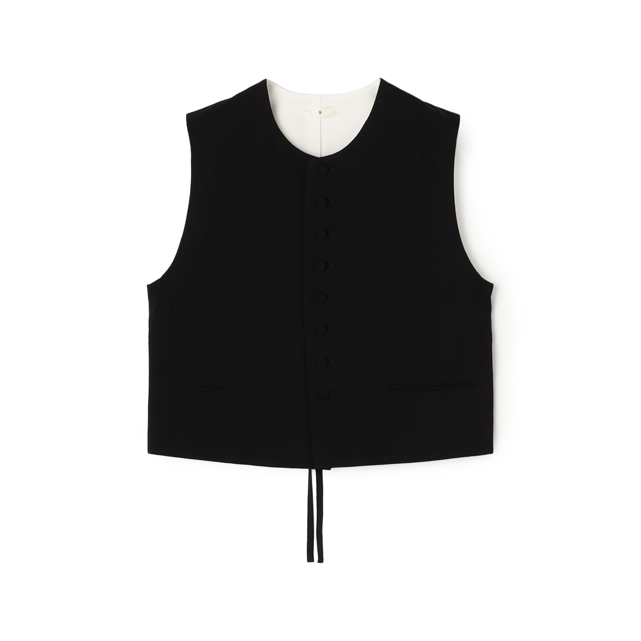 ウールレーヨンクレープ ショートジレ