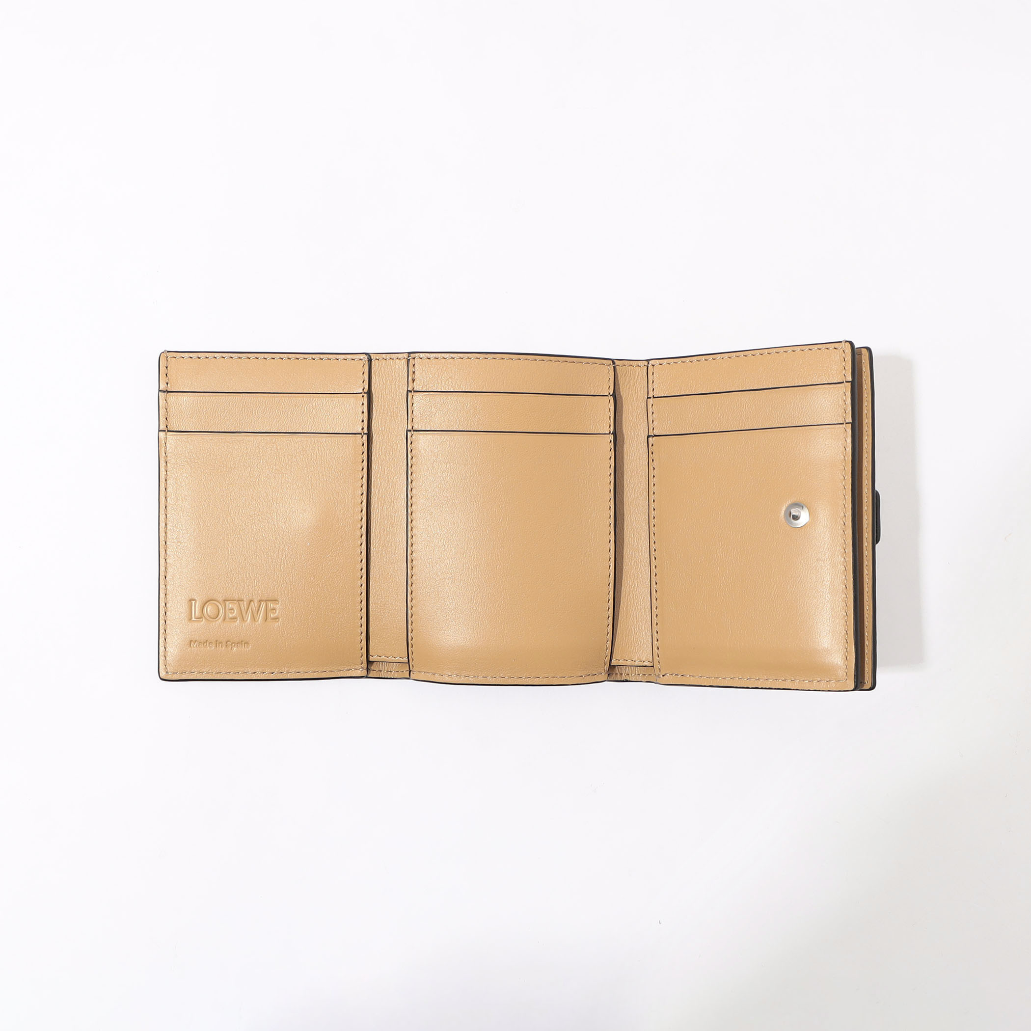 Loewe トライフォールドウォレット ロエベ LOEWE トライフォールド ウォレット サテンカーフ 財布