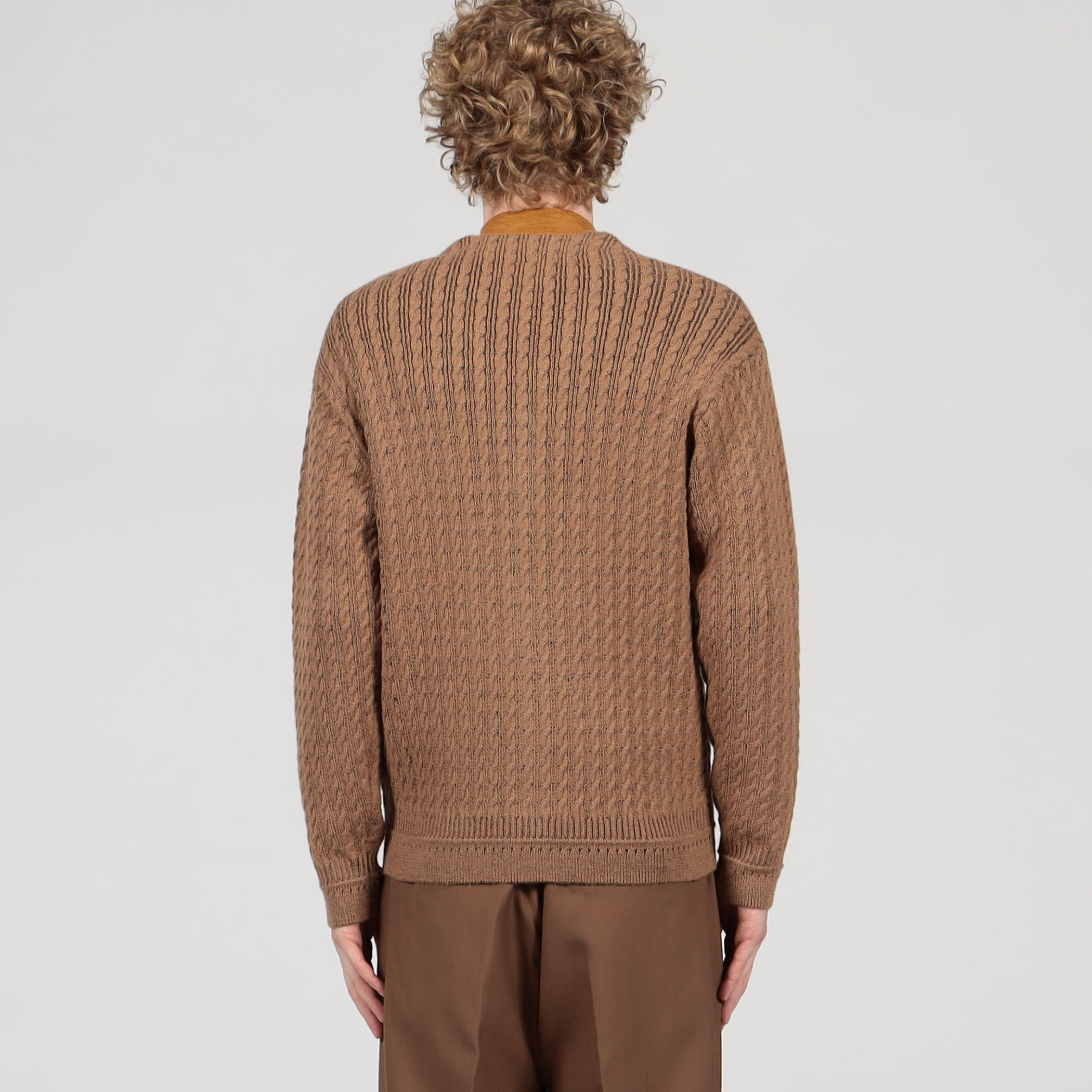 TOMORROWLAND tricot アルパカポリエステルケーブル Vネック