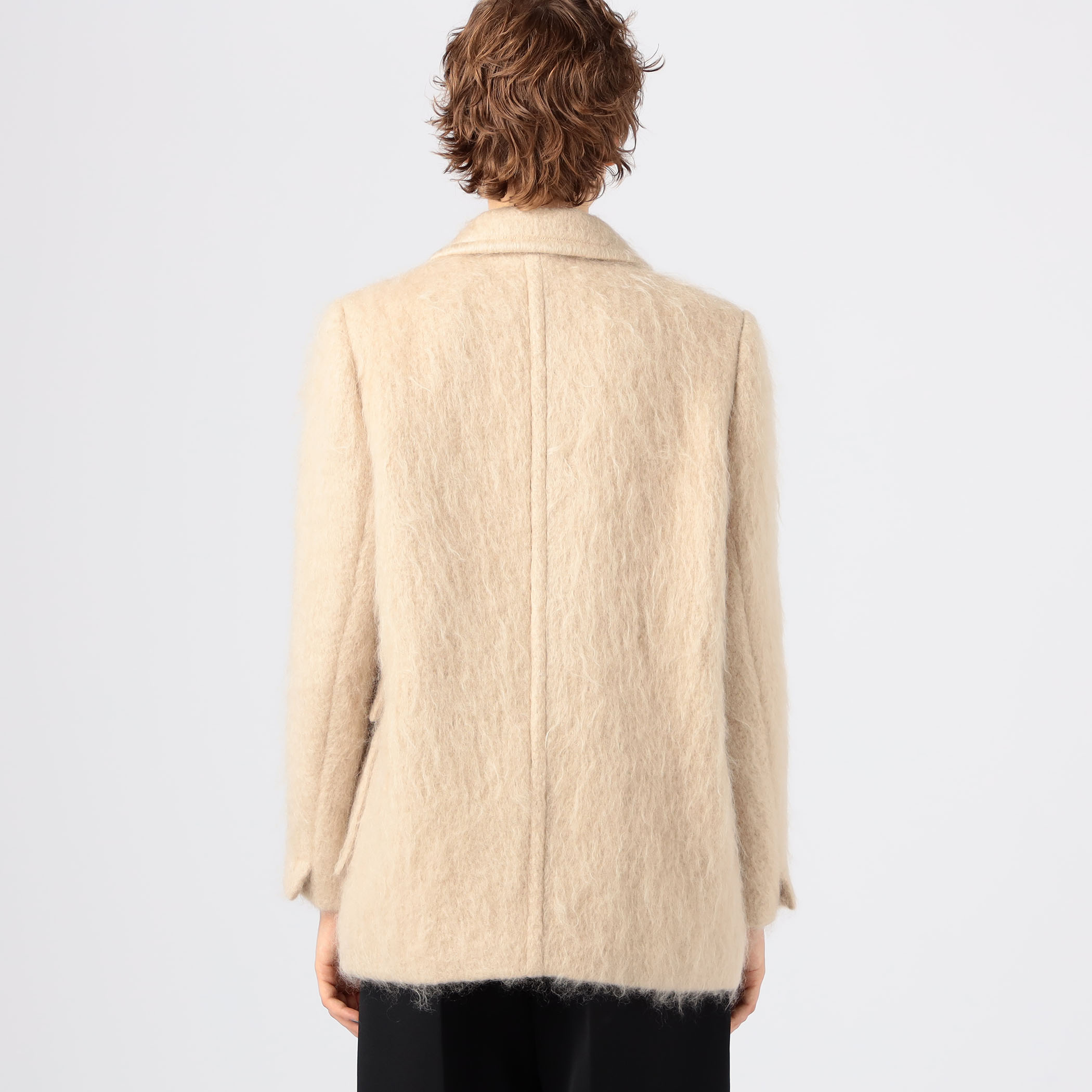 別注】HYKE×SUPER A MARKET MOHAIR DOUBLE BREASTED SHORT COAT