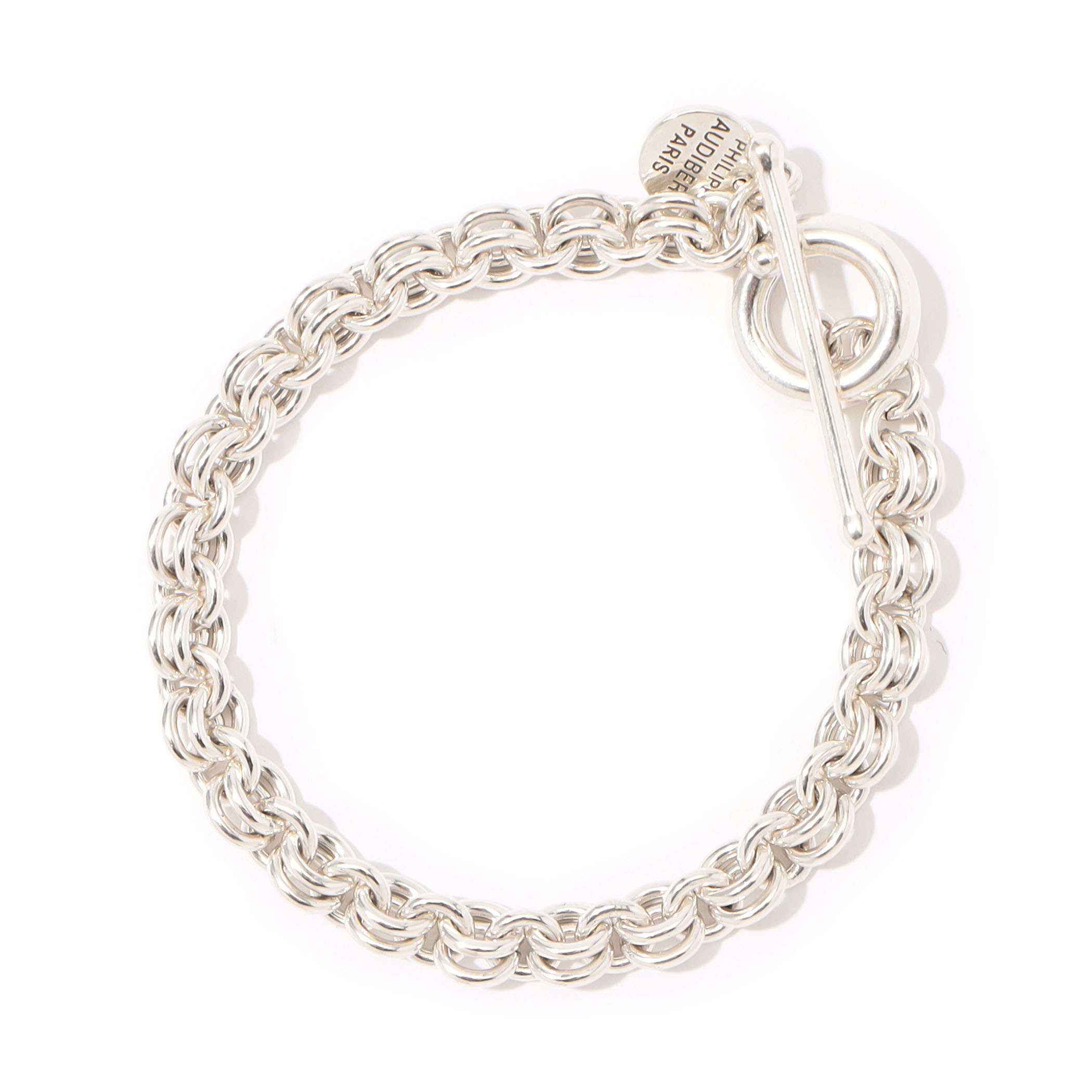 【未使用】PHILIPPE AUDIBERT／エレガント ツイルブレスレット 別注】PHILIPPE AUDIBERT Otis laiton シルバーブレスレット