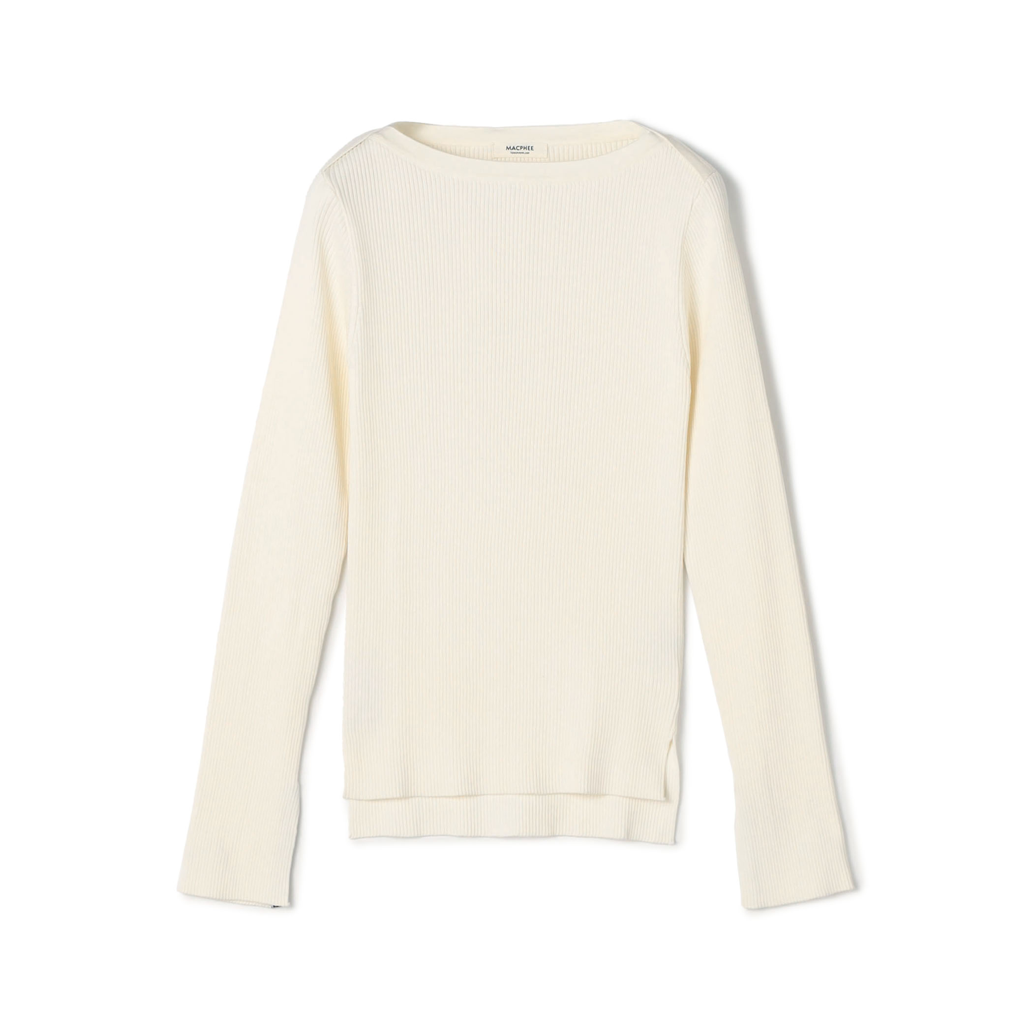 コットンリブ ボートネックプルオーバー