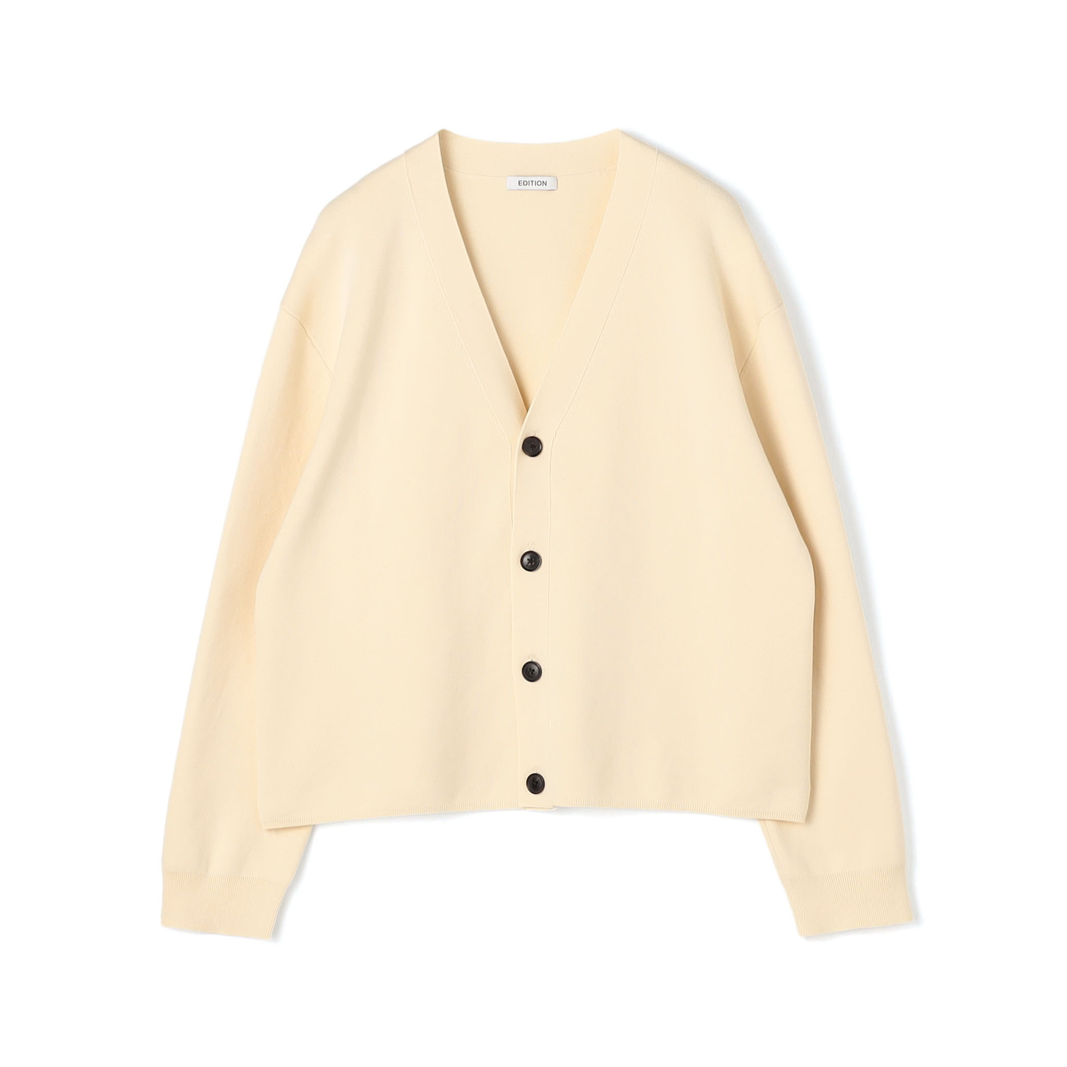 ELS cotton Vネックカーディガン