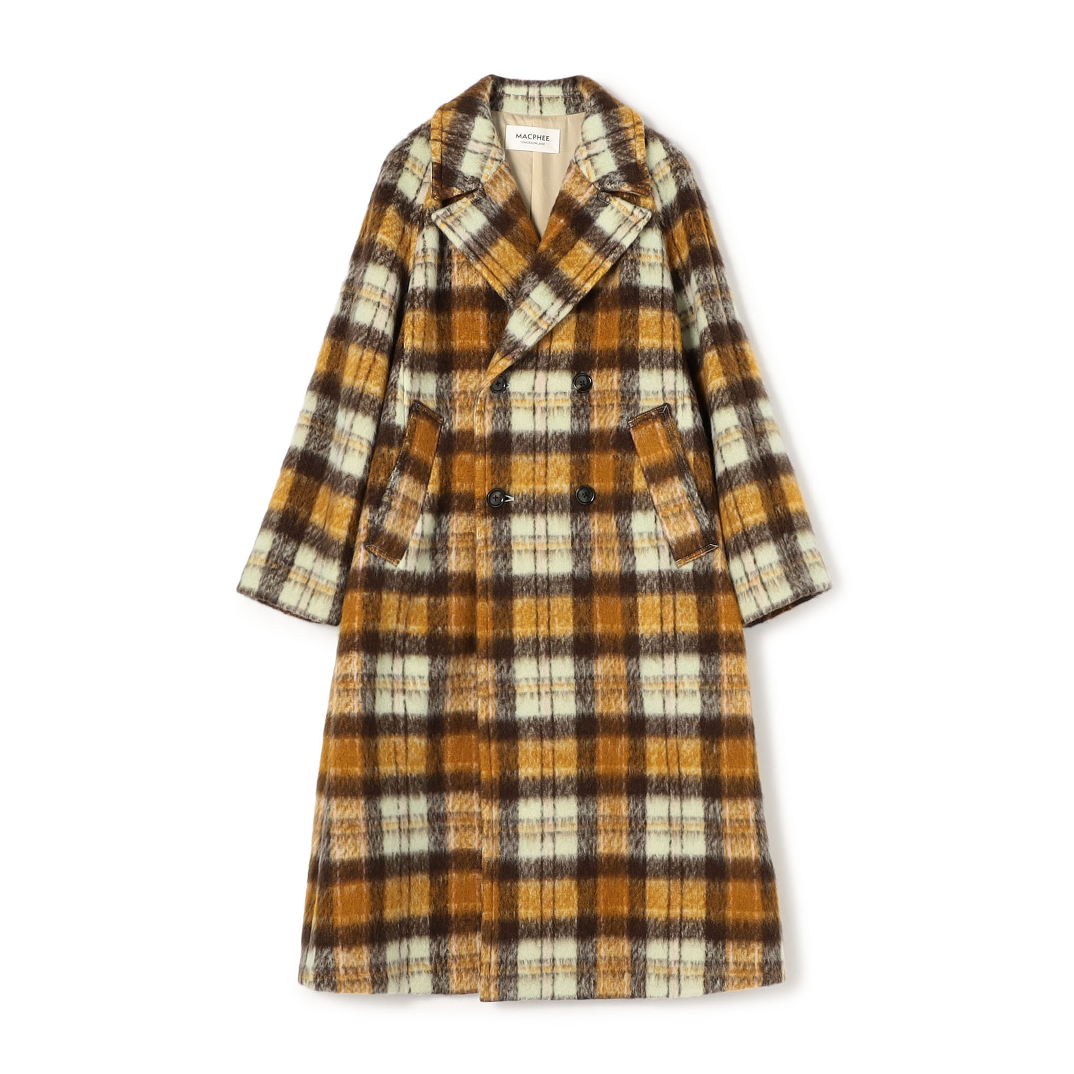 【WEB先行予約】シャギーチェック ダブルブレストコート