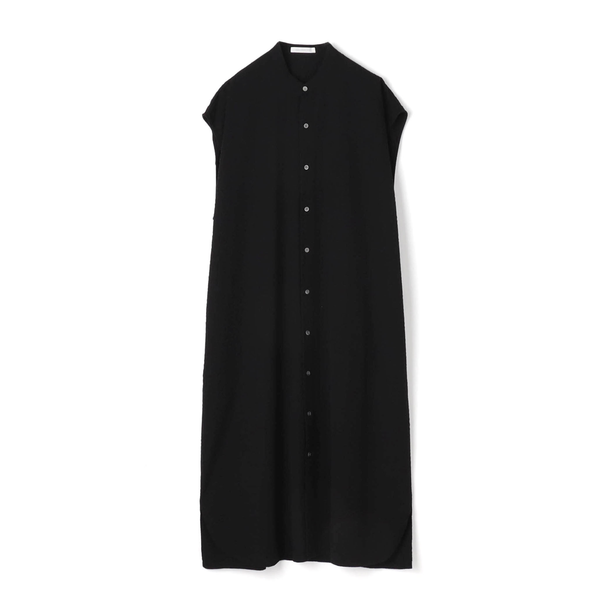 【WEB先行予約】ソフトウェーブ バンドカラーシャツワンピース