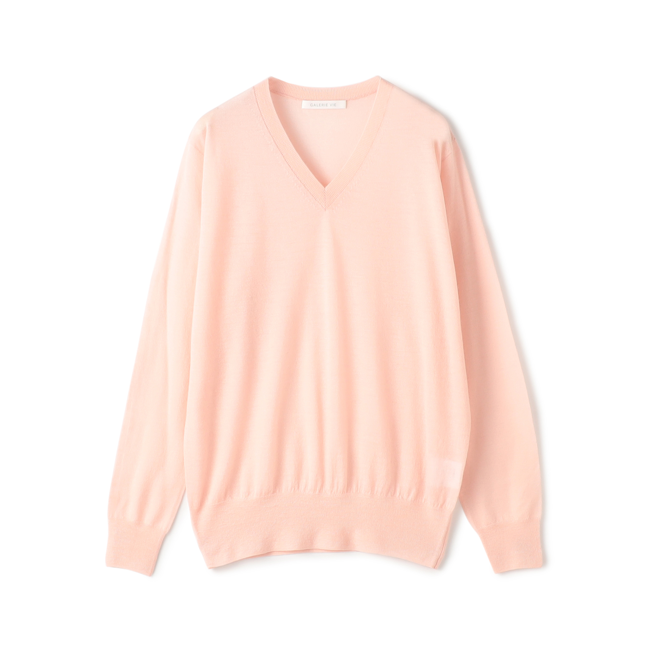 ウーステッドカシミヤ Vネックプルオーバー