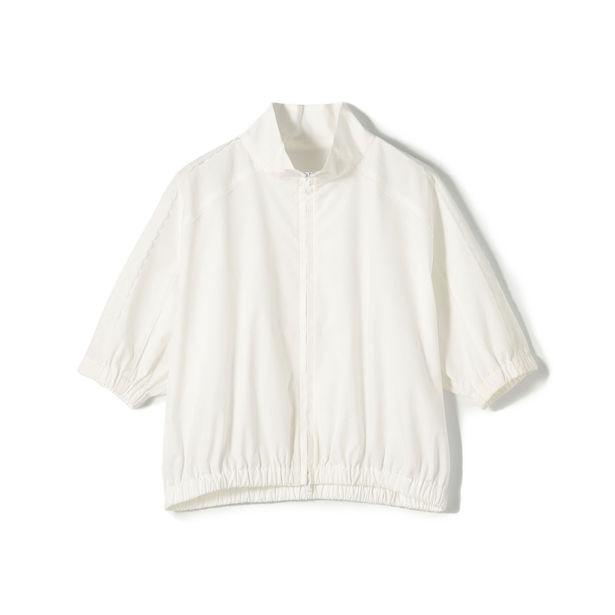 edition pourell コットンレース クロップドブラウス