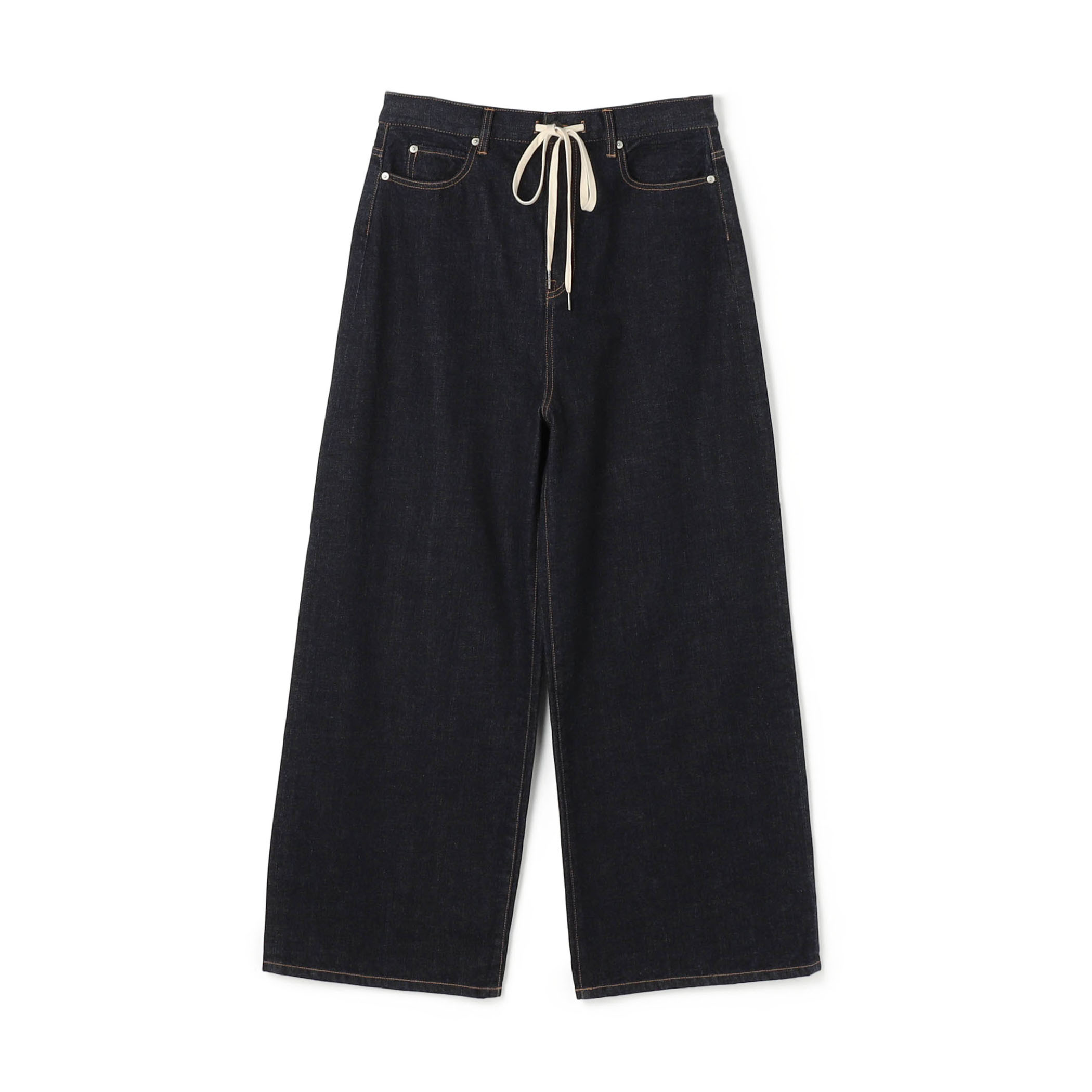 インディゴデニム ドローコードパンツ