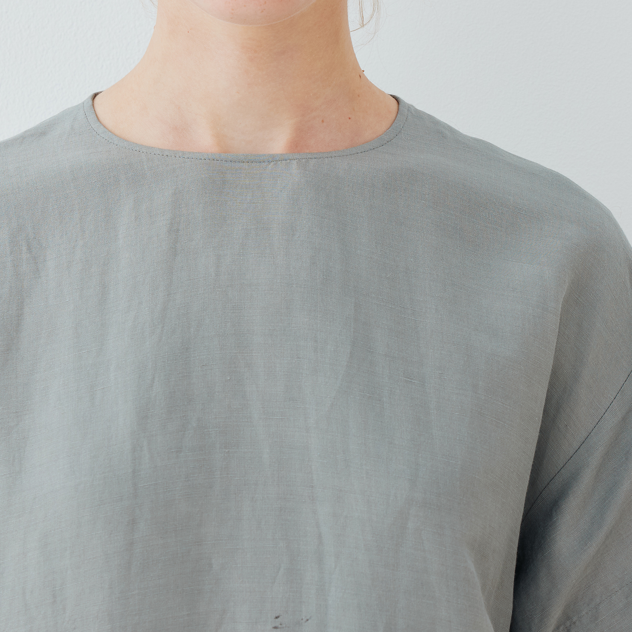 リネンクルーネックワイドワンピース 50%OFF! リネンクルーネックワンピース ELLIFE ONLINE SHOP