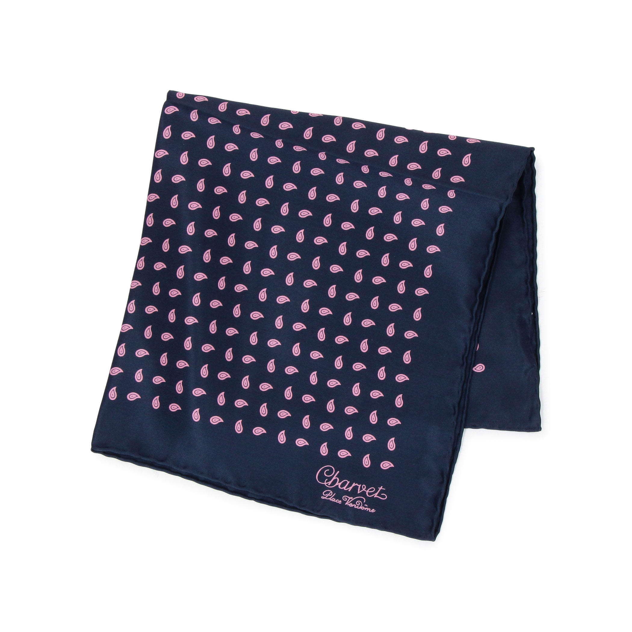 Charvet シルクプリント ポケットチーフ