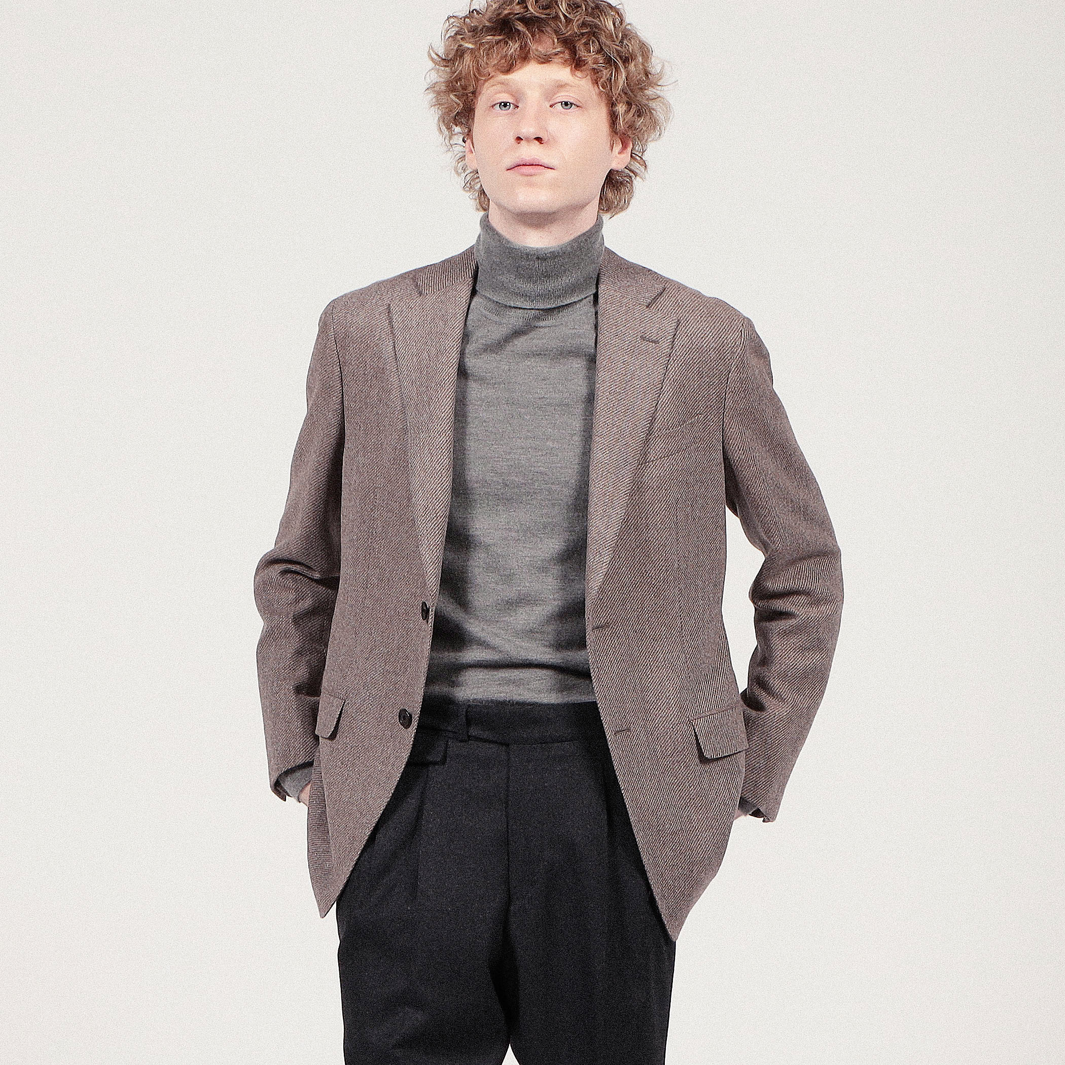 ウールカシミヤ シングルブレステッド 2Bジャケット ZEGNA TROFEO