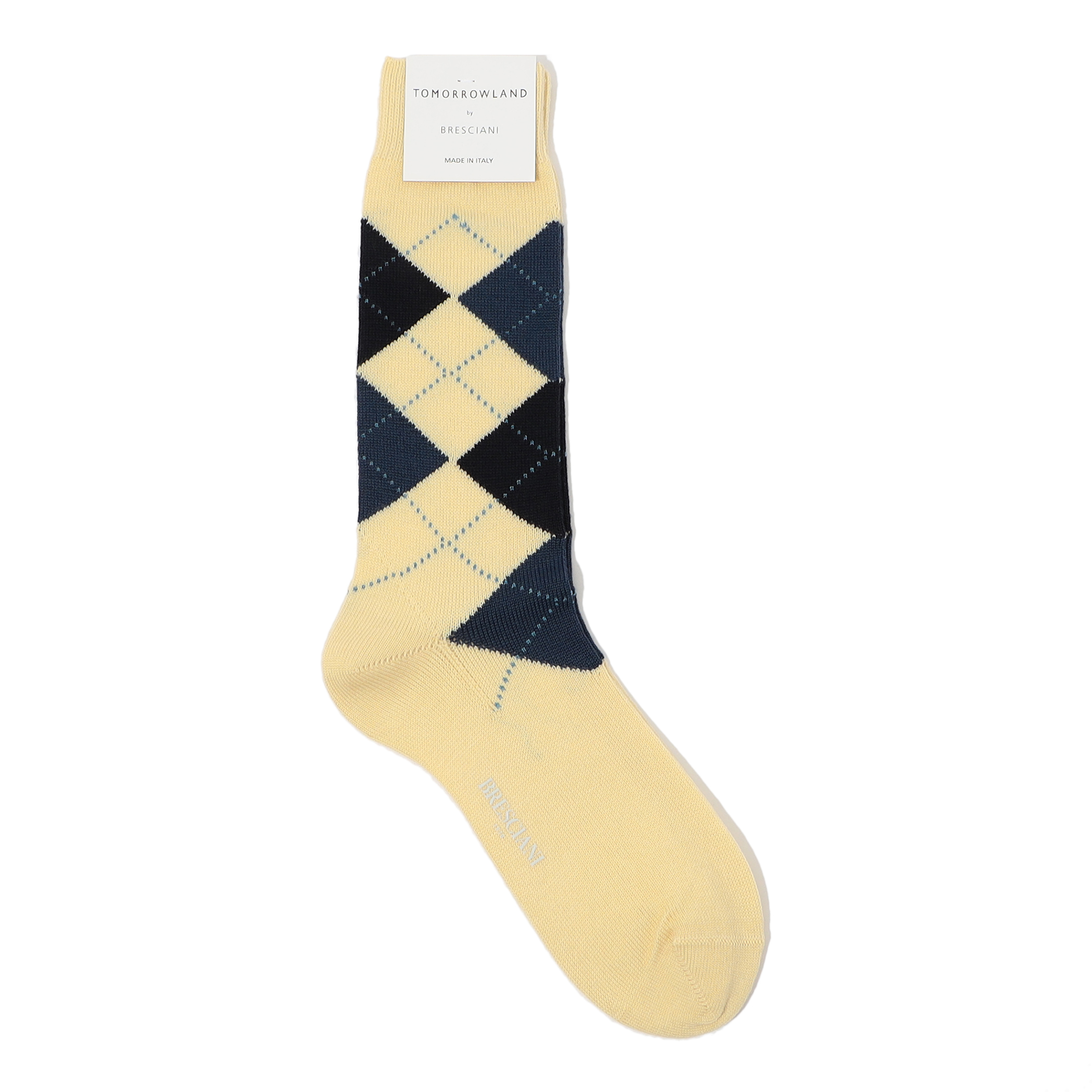 BRESCIANI ウールナイロン アーガイルソックス