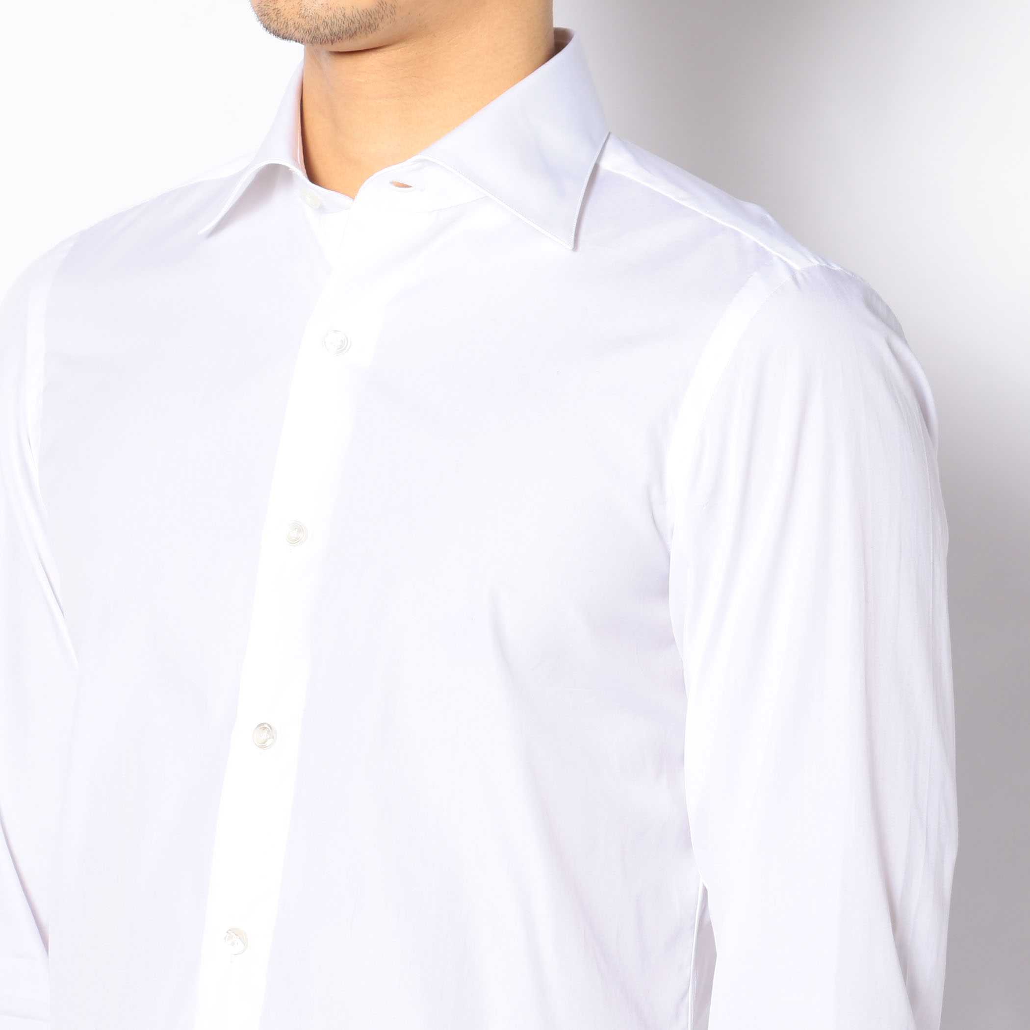 ERRICO FORMICOLA コットンサテン セミワイドカラー ドレスシャツ｜トゥモローランド 公式通販