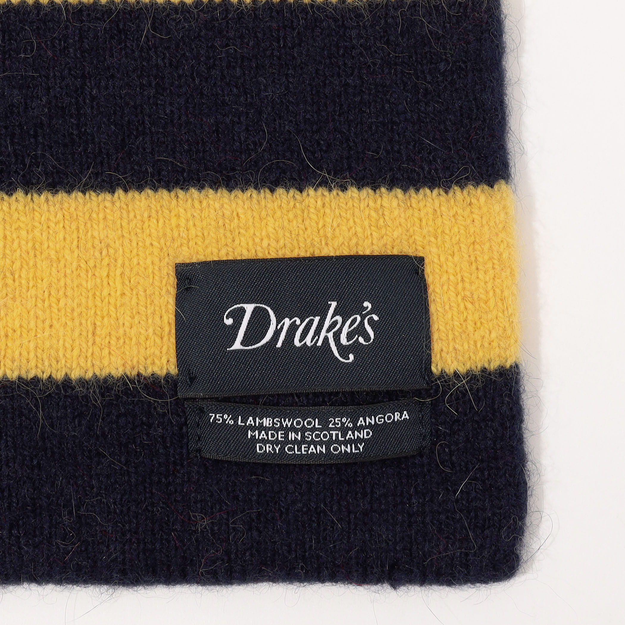 Drake's ウールアンゴラ ボーダー ニットマフラー｜トゥモローランド