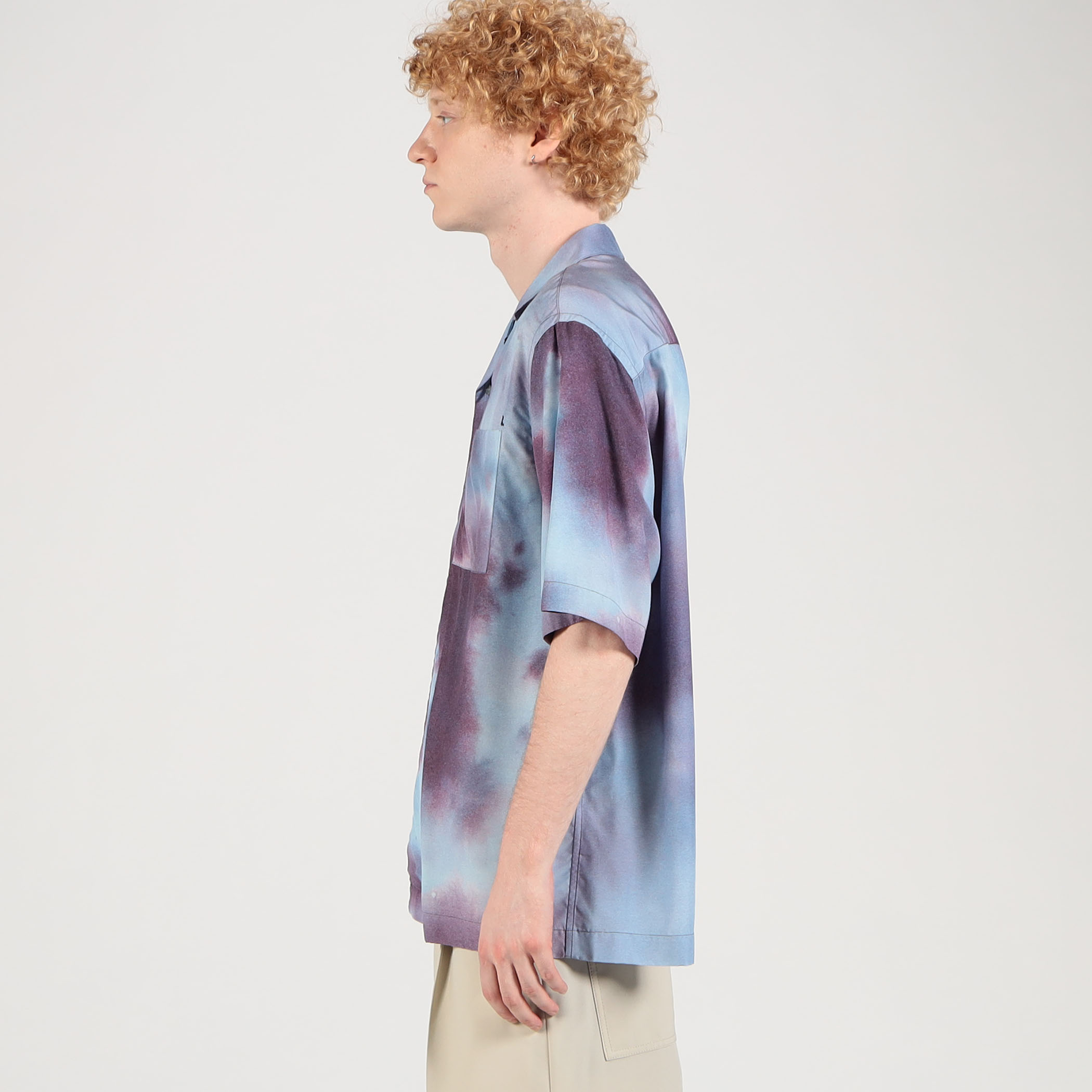 OAMC オーエーエムシー 23SS KURT SHIRT FLORA ショートスリーブレーヨンシャツ ブルー L