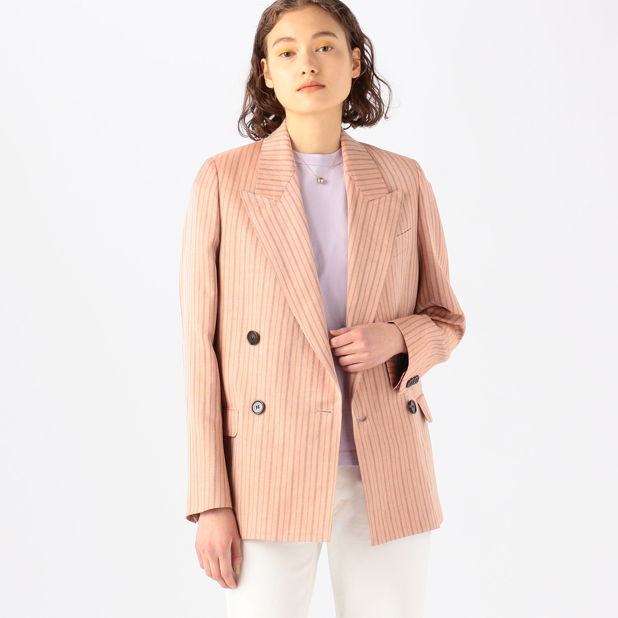 acne studios 20SS ダブルブレストジャケット ベージュストライプ