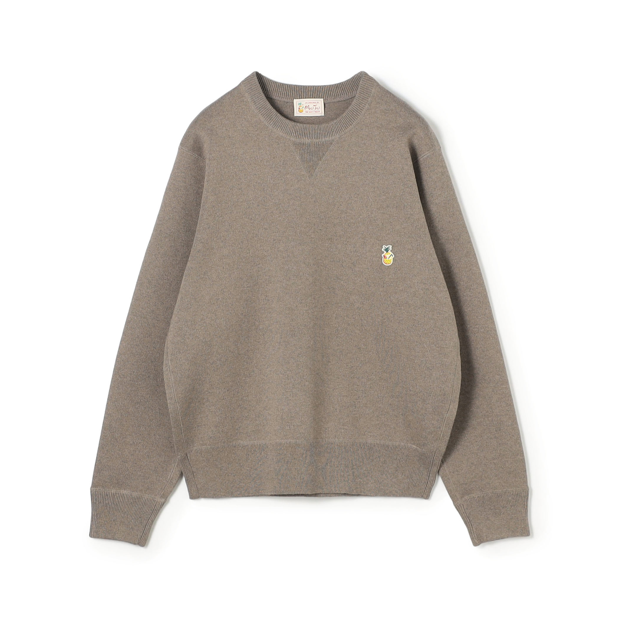 Mai Tai メランジコットン クルーネックニットプルオーバー