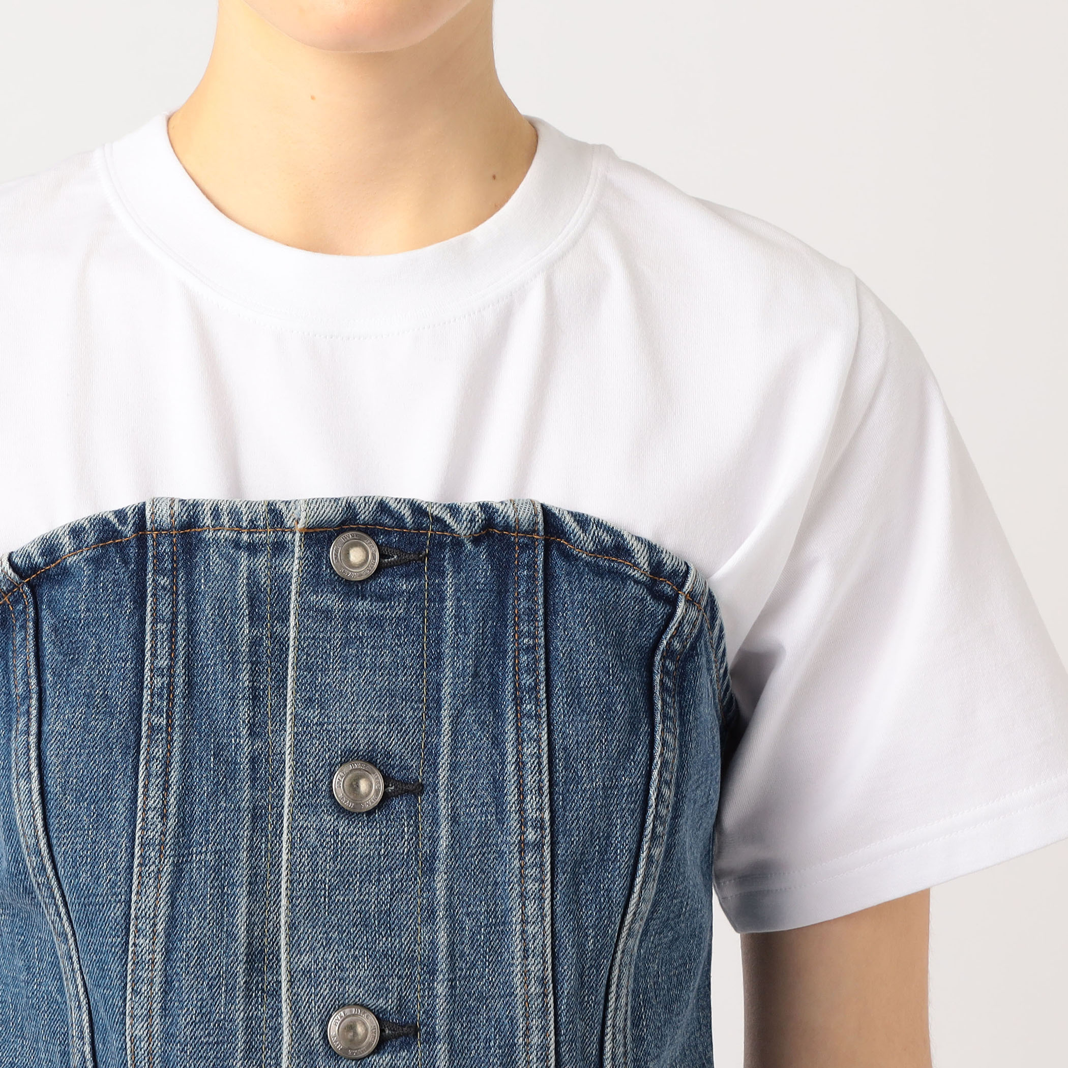 HYKE DENIM STRAPLESS TOP｜トゥモローランド 公式通販