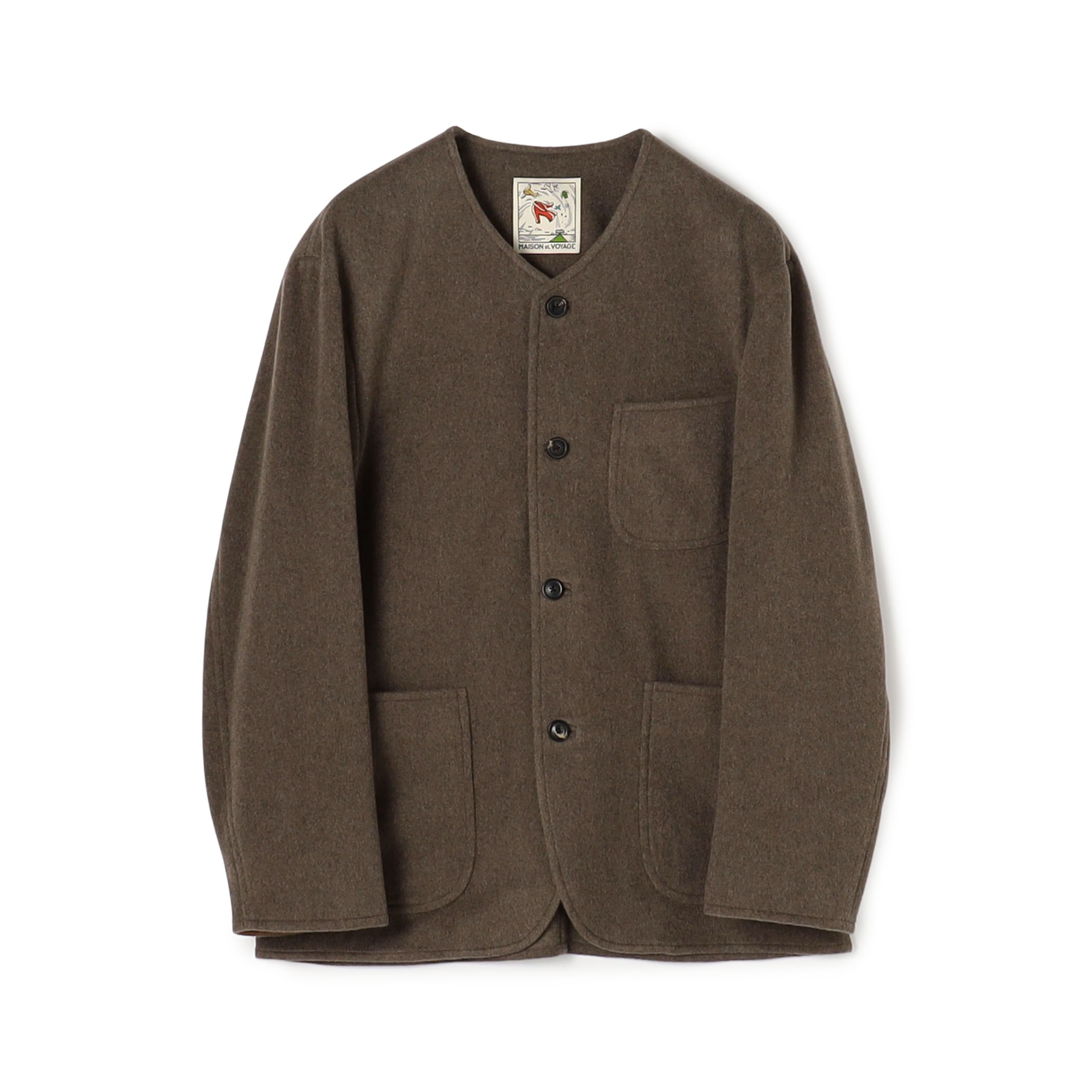 カシミヤモッサ カラーレスジャケット