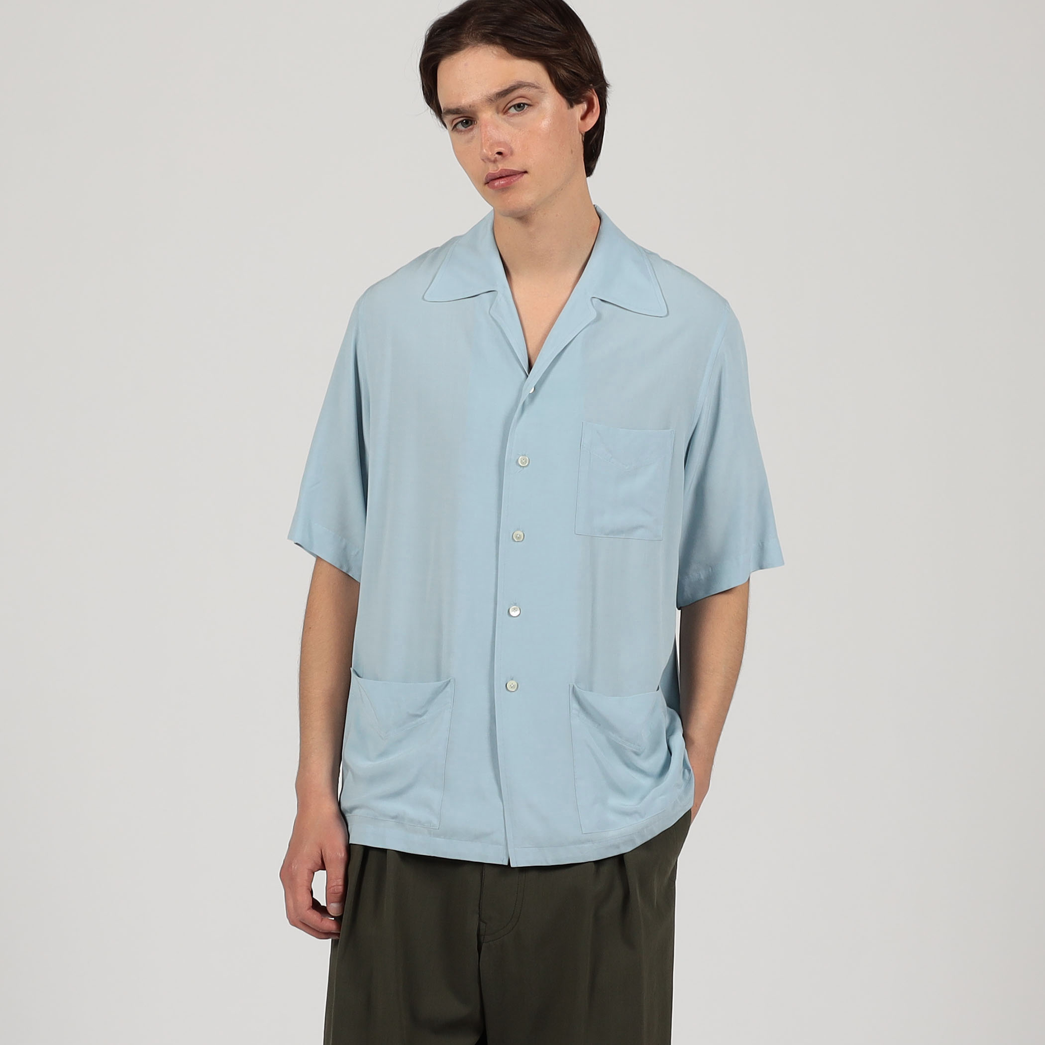 TOP EXPERT 16070410016810 リネンレーヨン SLIM,RELAXED,OVERSIZED 3枚セット 半袖Tシャツ リネンライク半袖シャツ セットアップ可（カジュアルシャツ