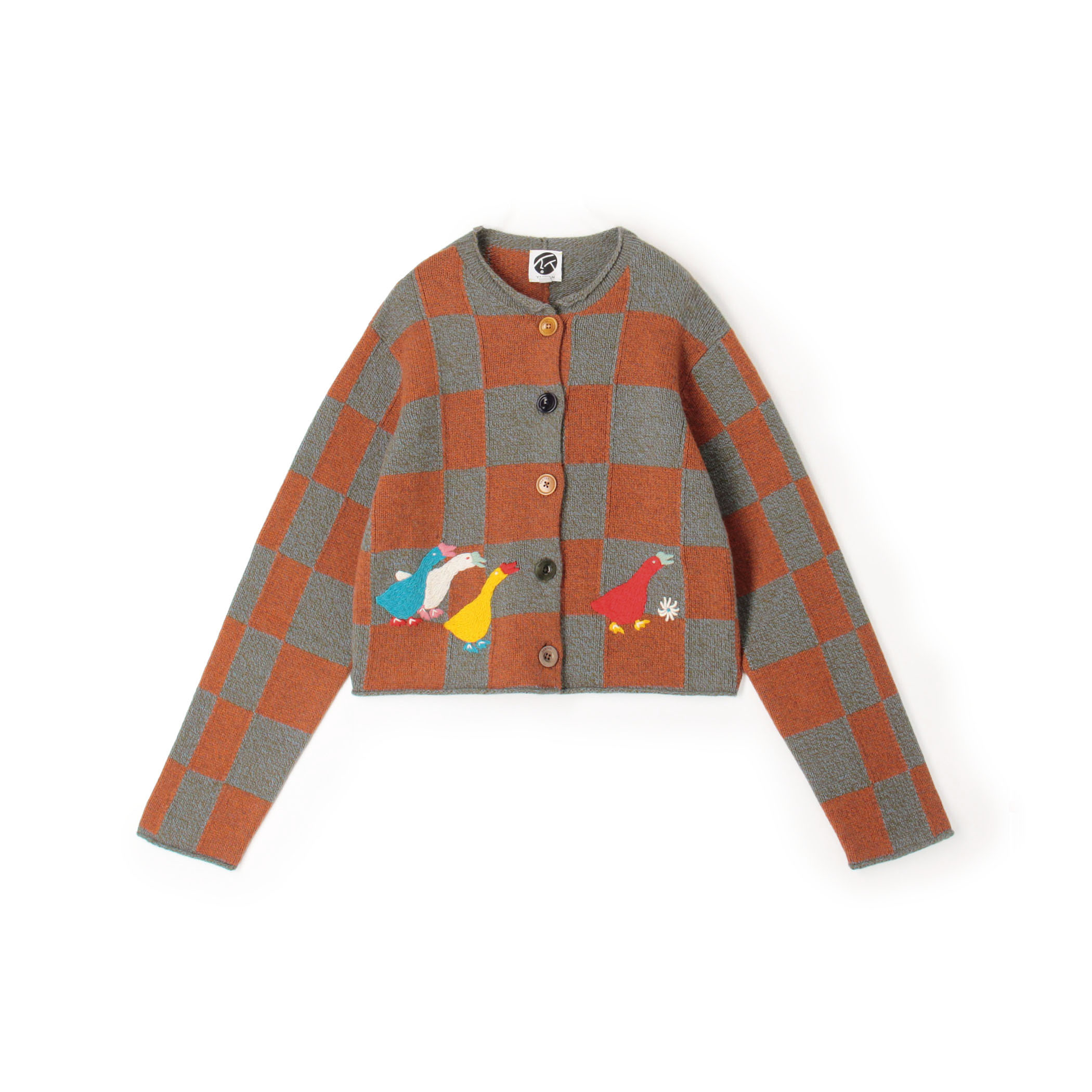 YanYan ヤンヤン CheckWorkジャケット ニットカーディガン YANYAN CHECK CARDIGAN チェックカーディガン｜トゥモローランド 公式