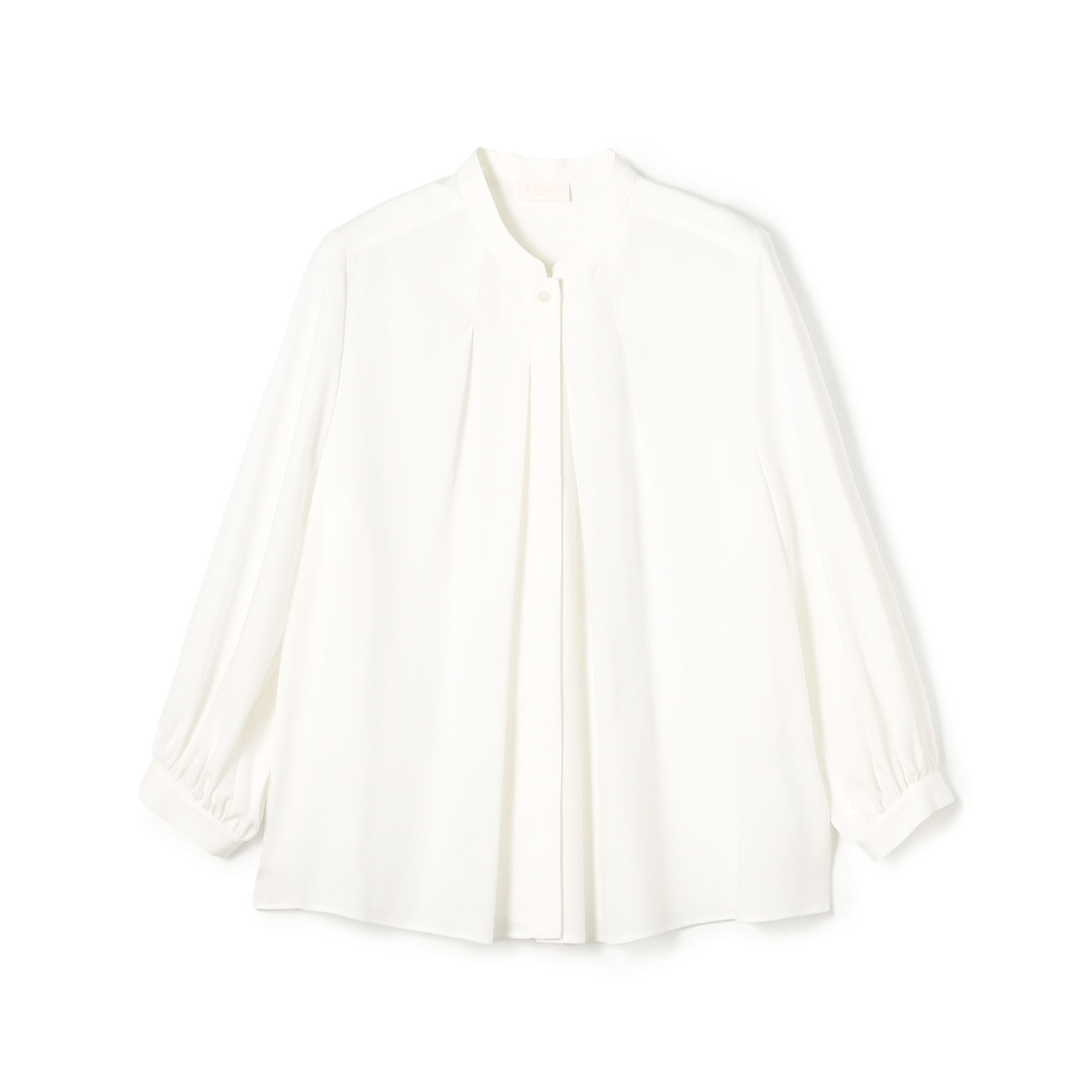 ジュエルコットン プチスタンドブラウス