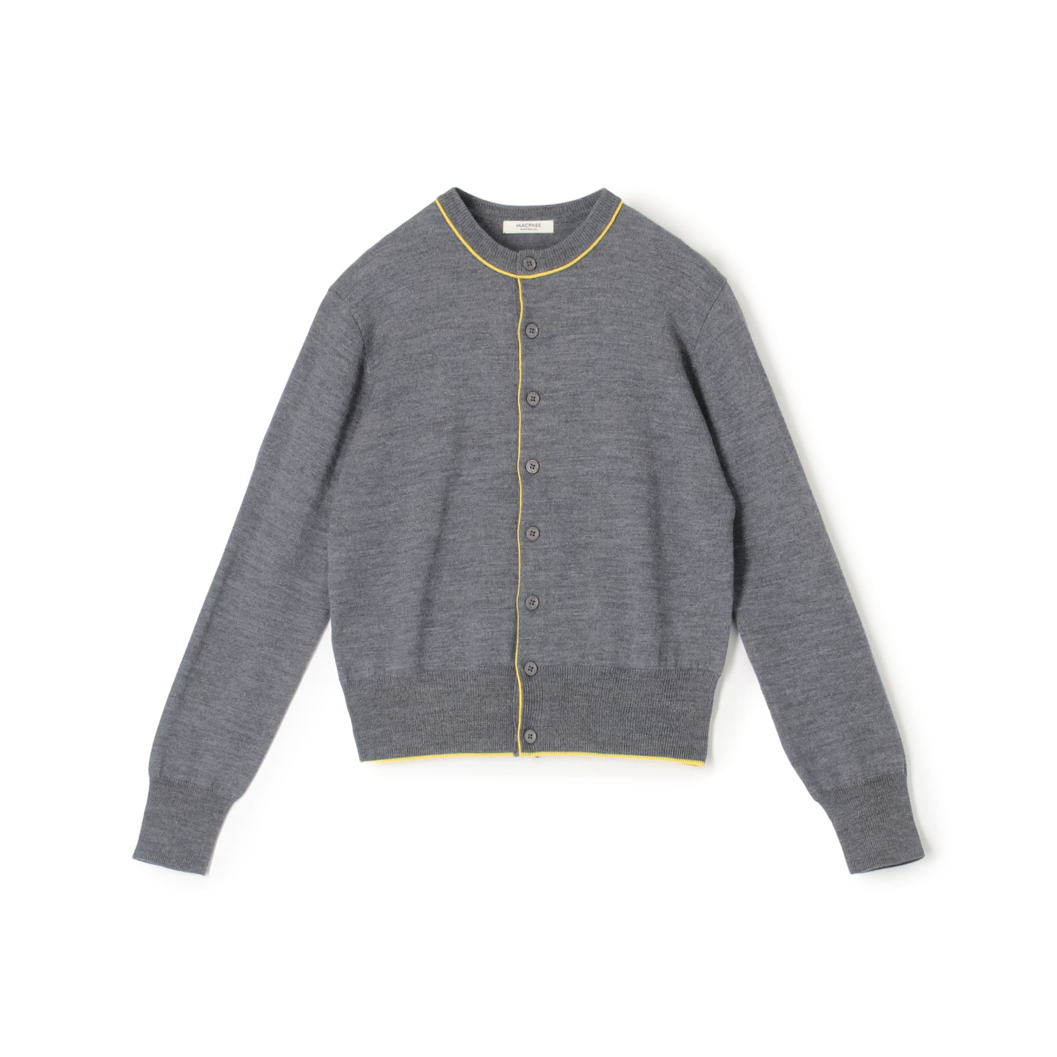 プレーンウール クルーネックカーディガン