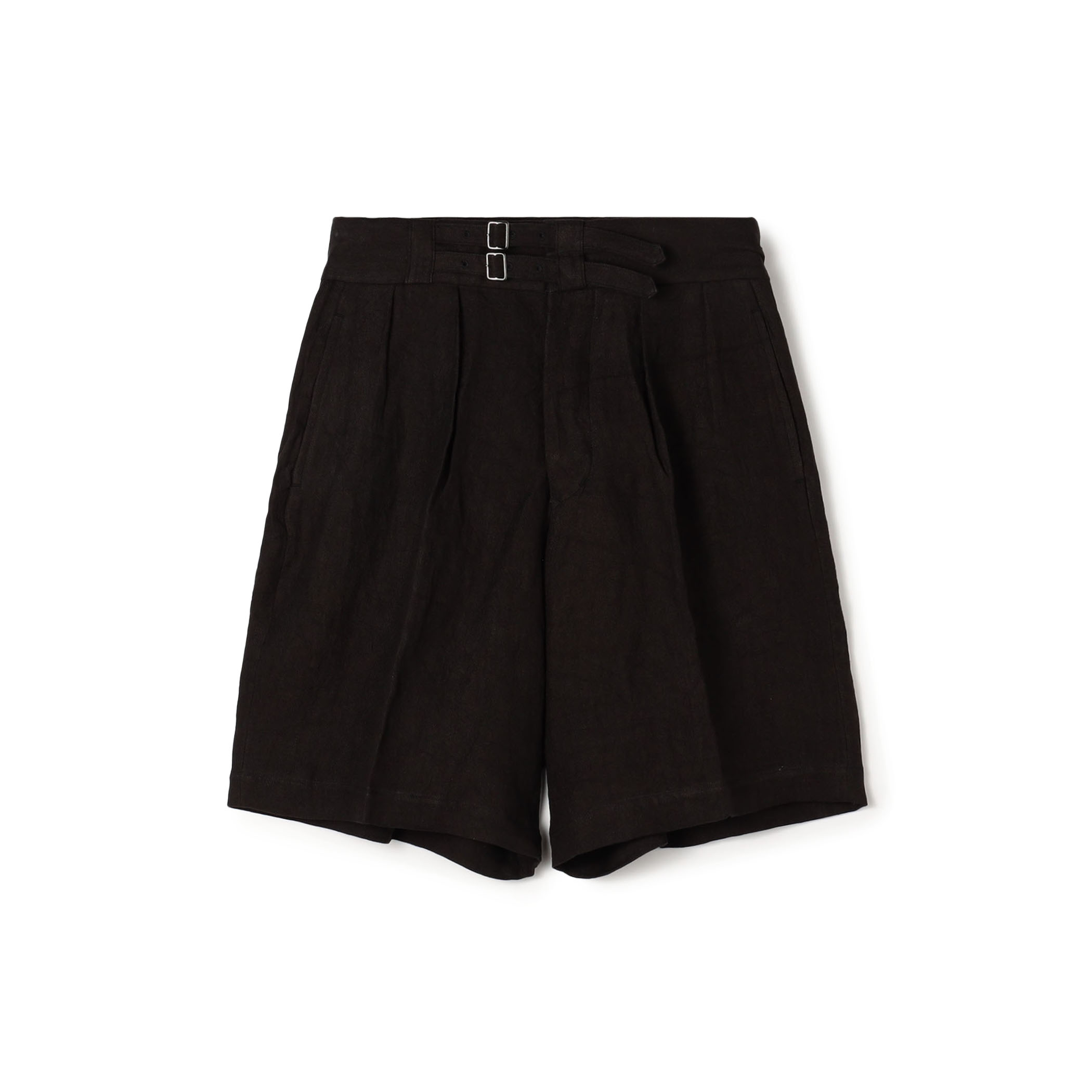 HAVERSACK ATTIRE リネンダブルバックル ショートパンツ