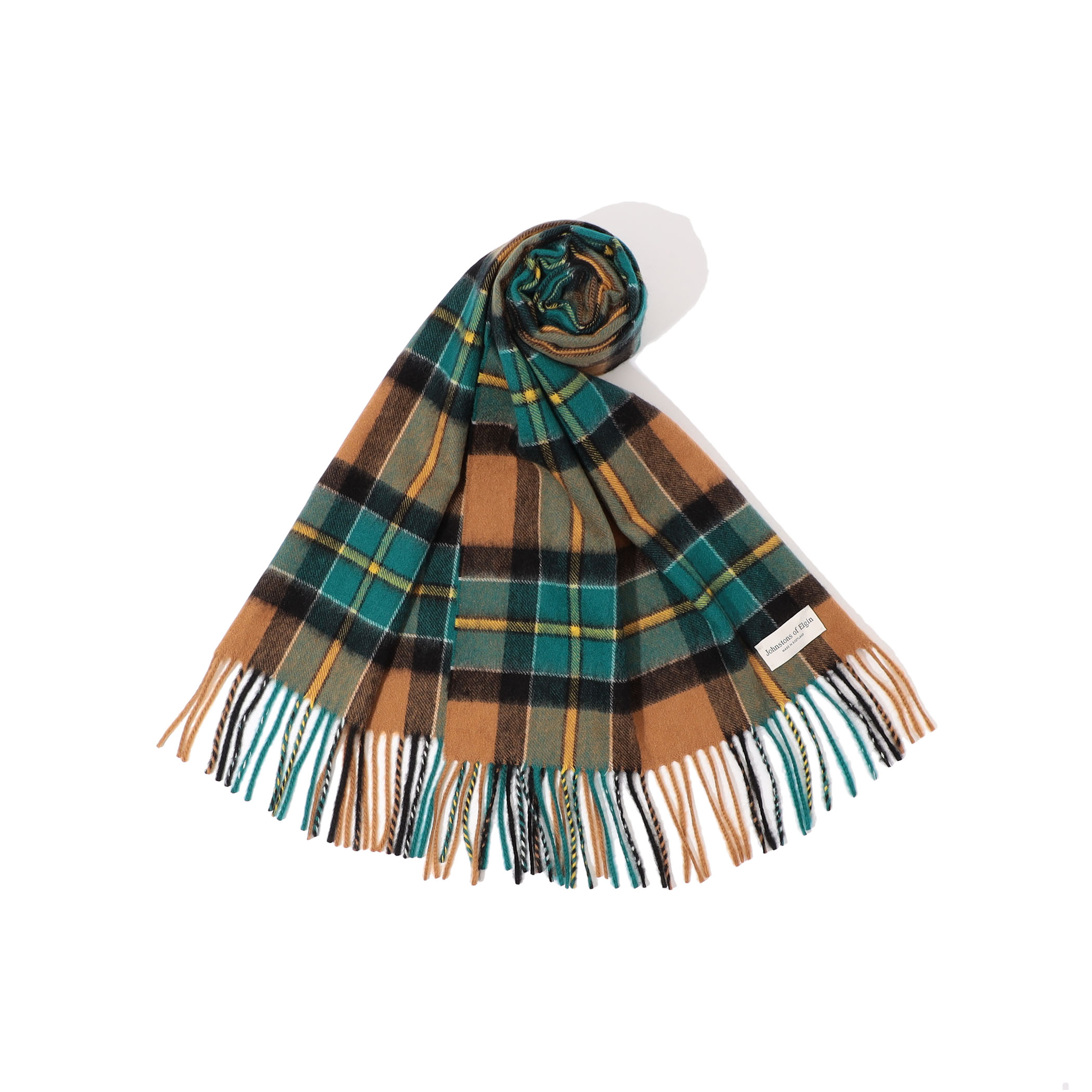 Johnstons of Elgin カシミヤ タータンチェックマフラー