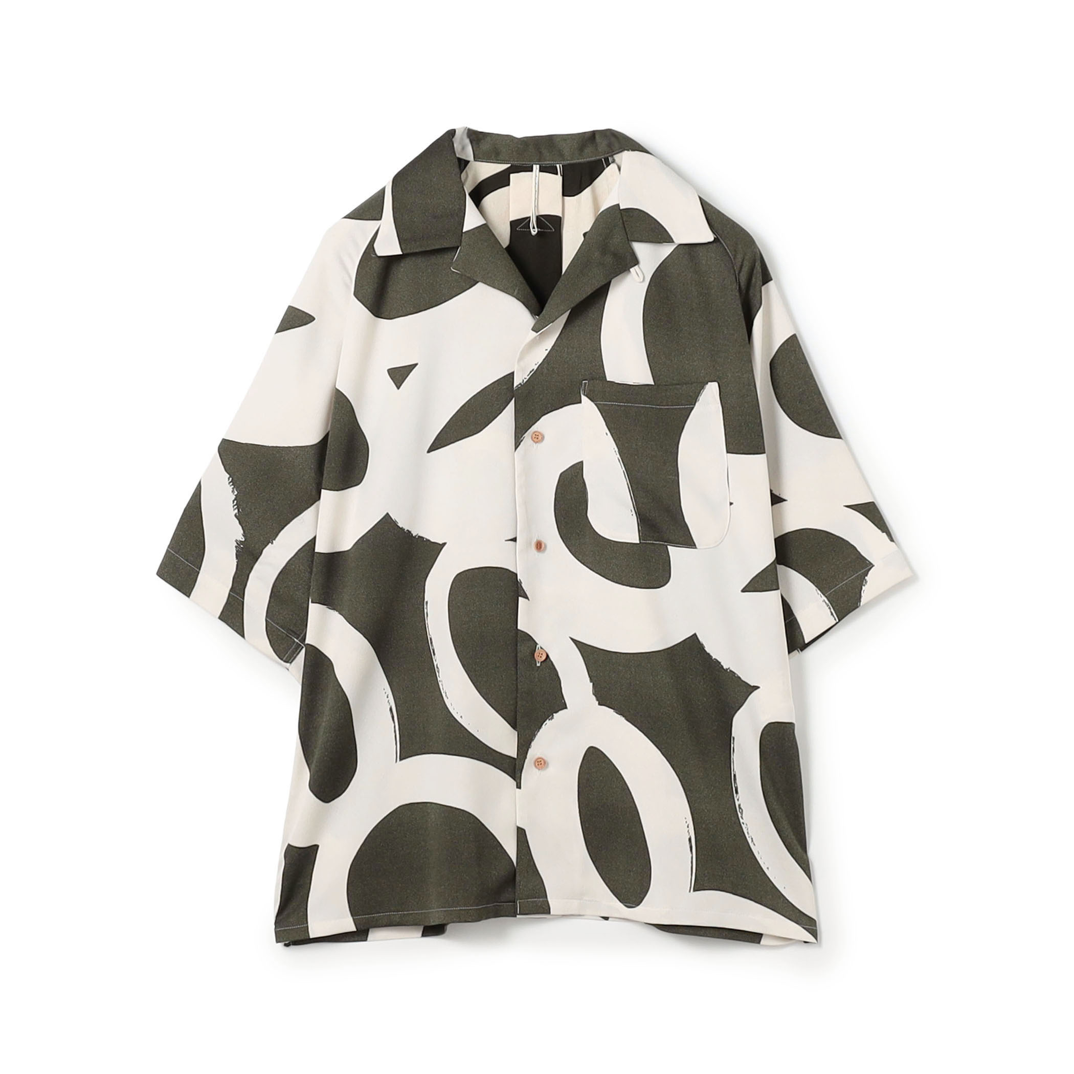 【別注】m's braque ポリエステル オープンカラー ハーフスリーブシャツ