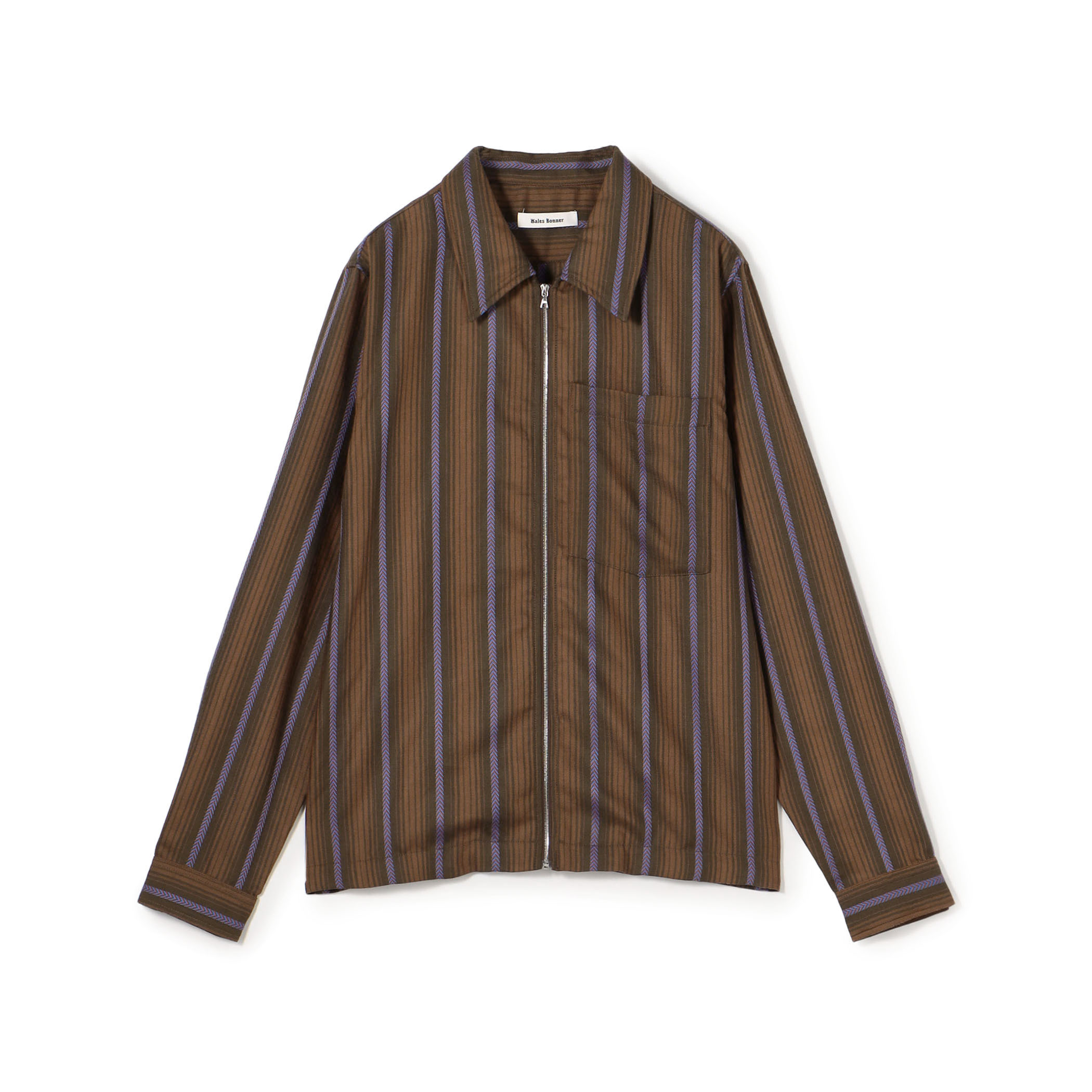 WALES BONNER CHORUS ZIP SHIRT ジップアップシャツ