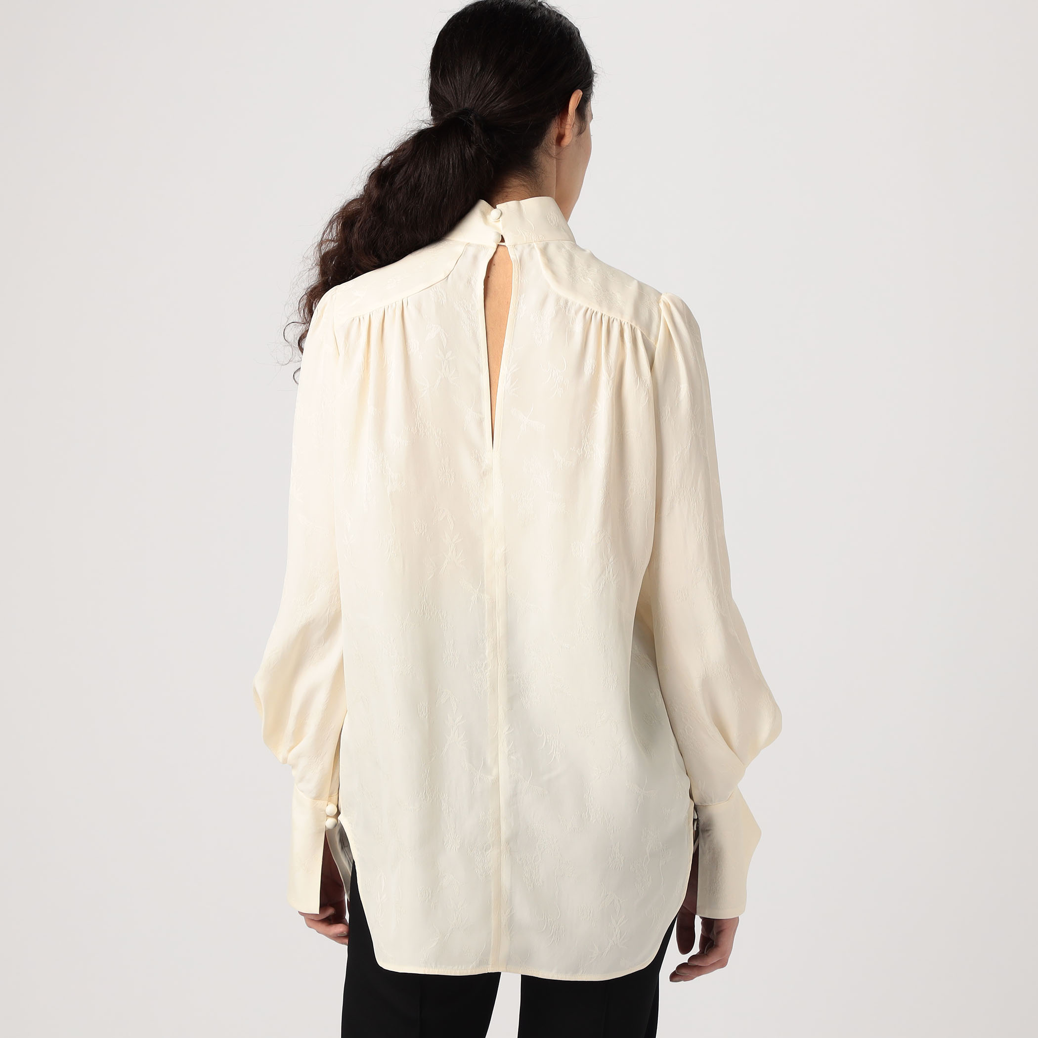Crane Pattern Jacquard Shirt ecru size1 - 通販 - dagros.pl