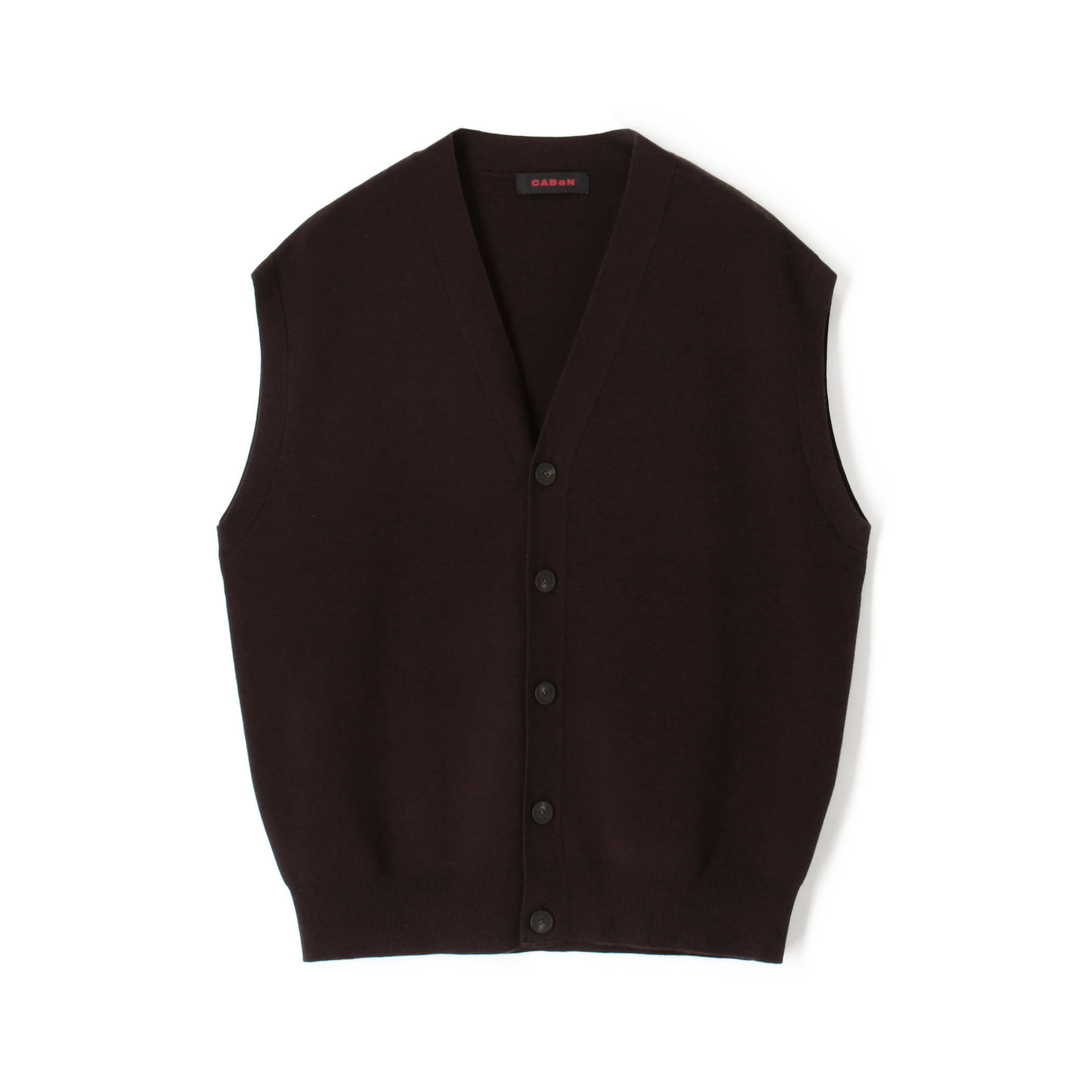 コットンカシミヤ Vネックベスト