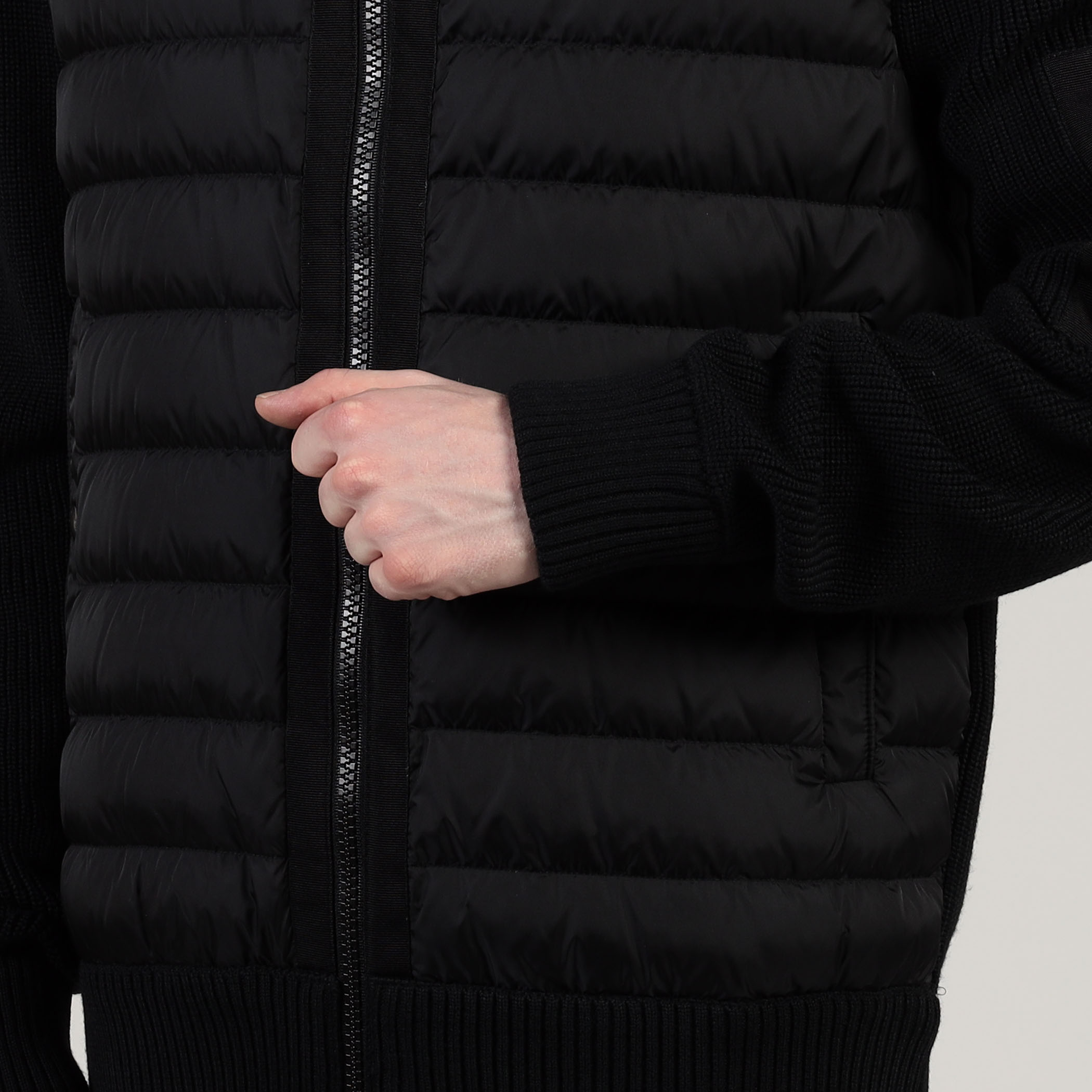MONCLER CARDIGAN TRICOT ニットコンビダウンブルゾン