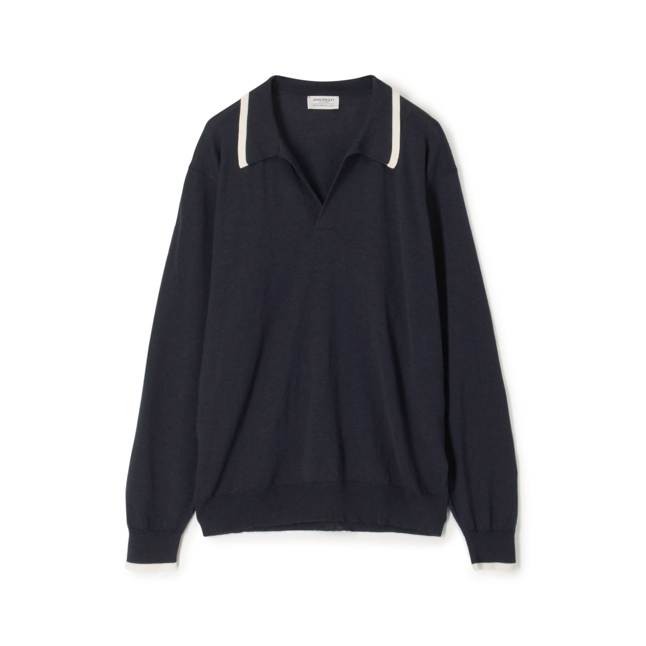 【別注】JOHN SMEDLEY ウール スキッパーネック ニット