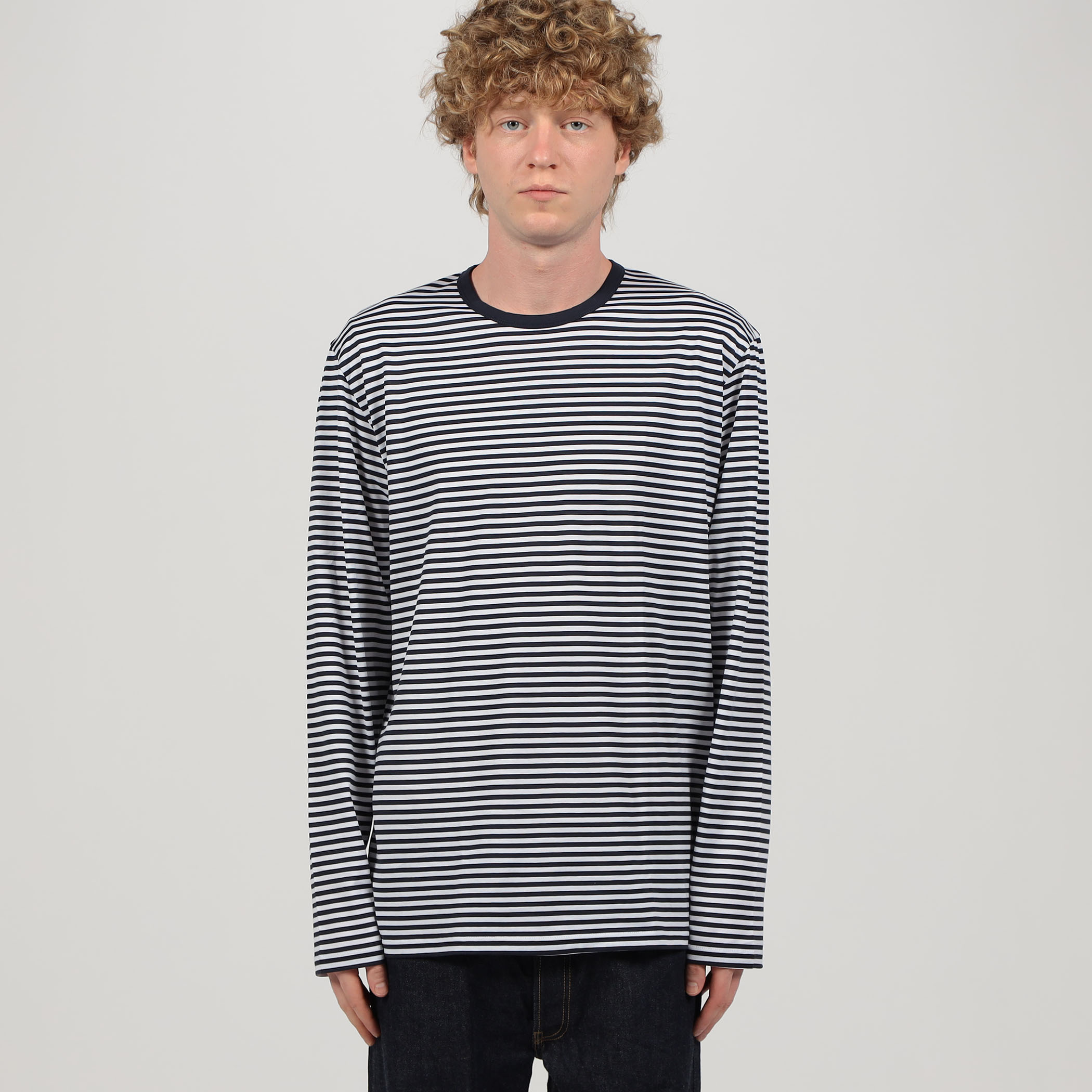 SUNSPEL MTSH0003ES コットンストライプ ロングスリーブ Tシャツ