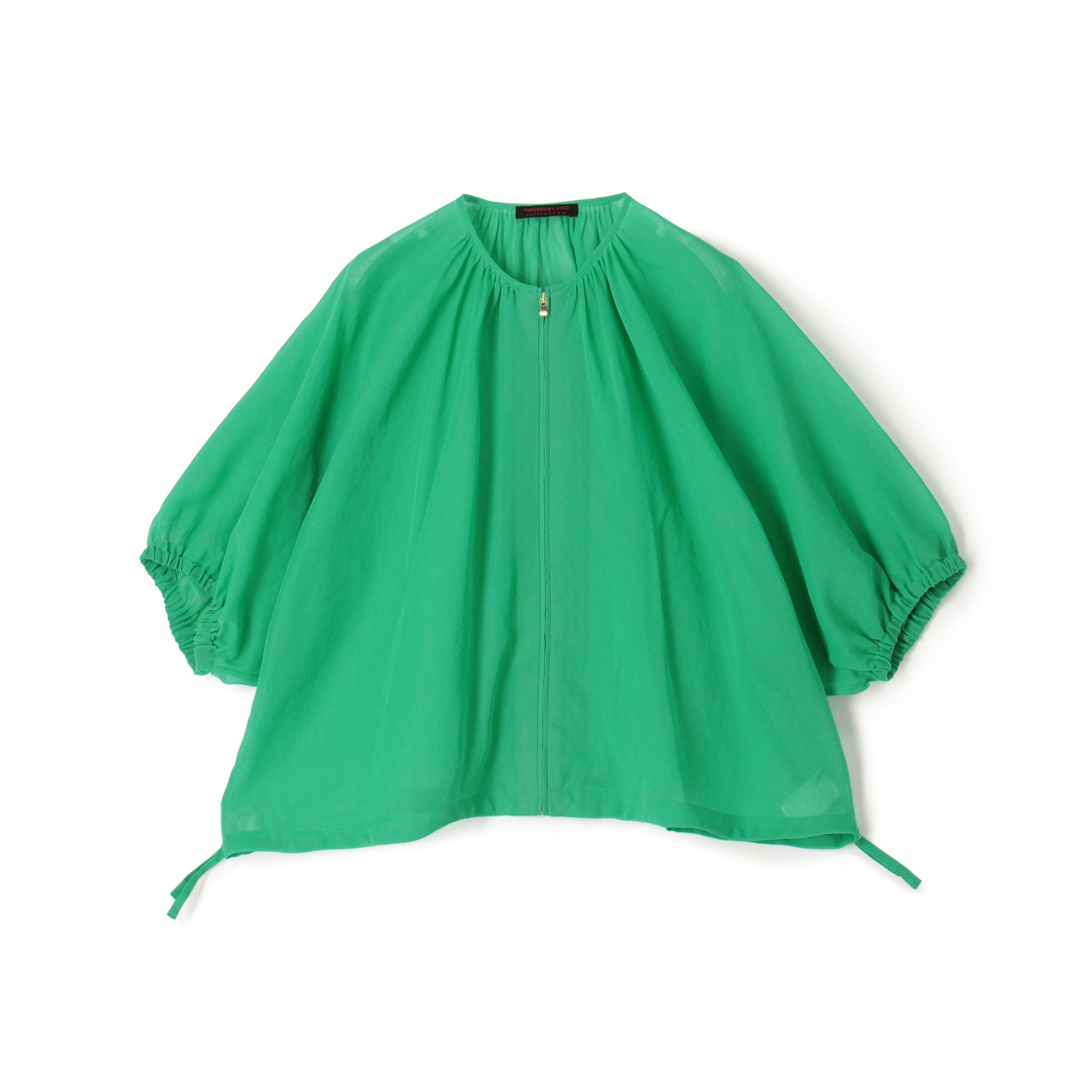 【WEB先行予約】ルコットンオーガンジー ジップアップライトブルゾン