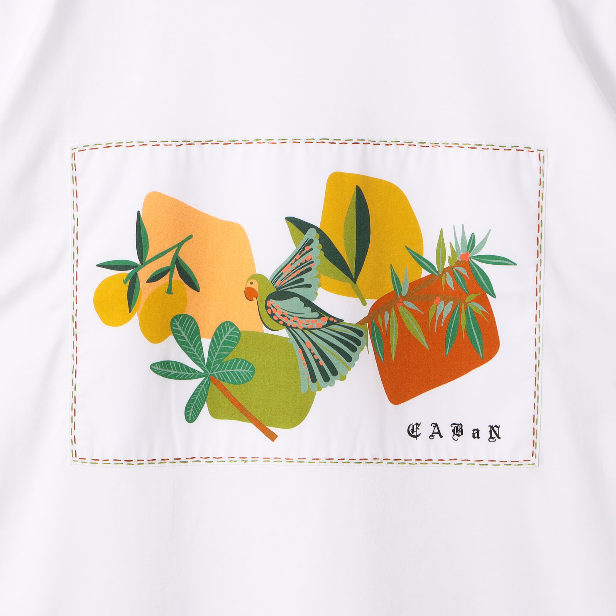 CABaN スビンコットン BIRDプリントTシャツ｜トゥモローランド