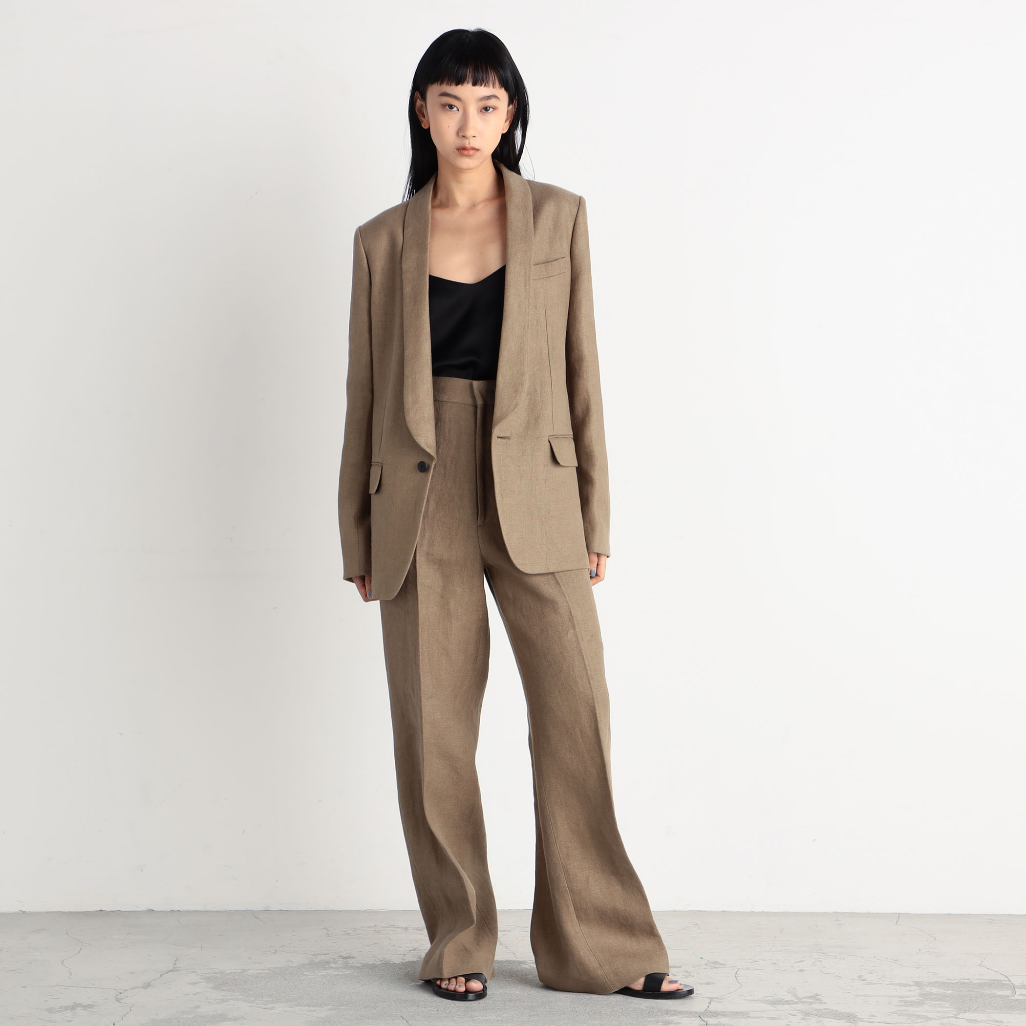 サマーセール35%オフ パンツ リネン パナマドレスパンツ - 通販