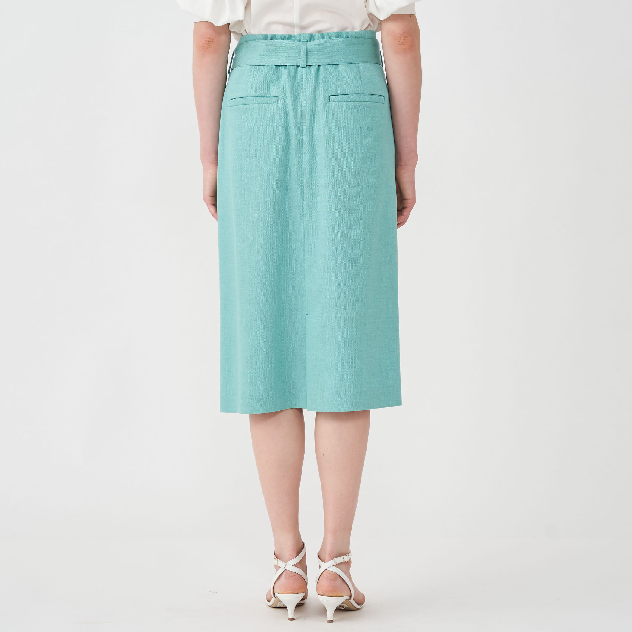 【完売必至】 sandro ストレッチニット ミディペンシルスカート SANDORO☆ストレッチニット ミディペンシルスカート クリスタル