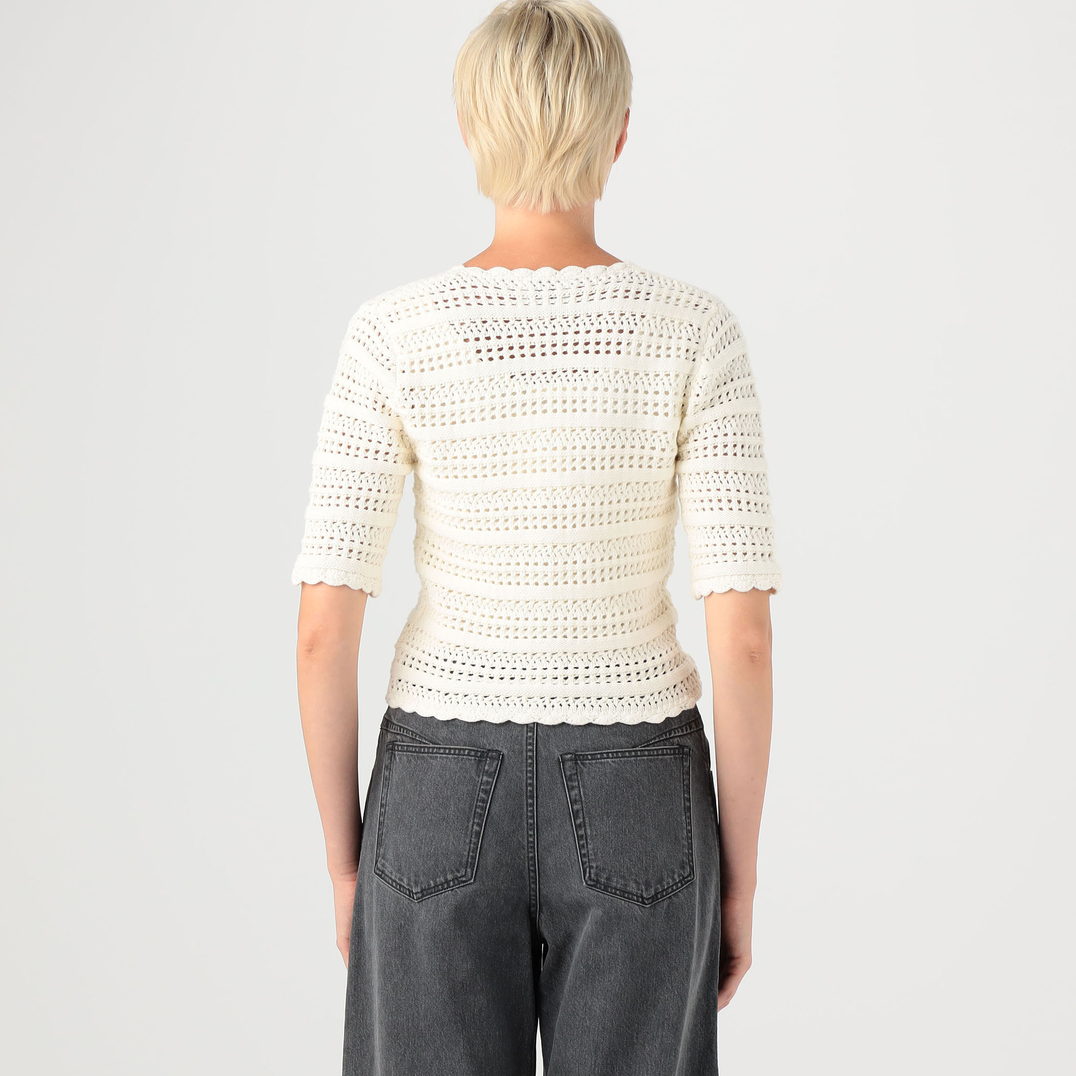 GANNI ガニー ニットベスト Cotton Rope Short Vest K2211 K2166