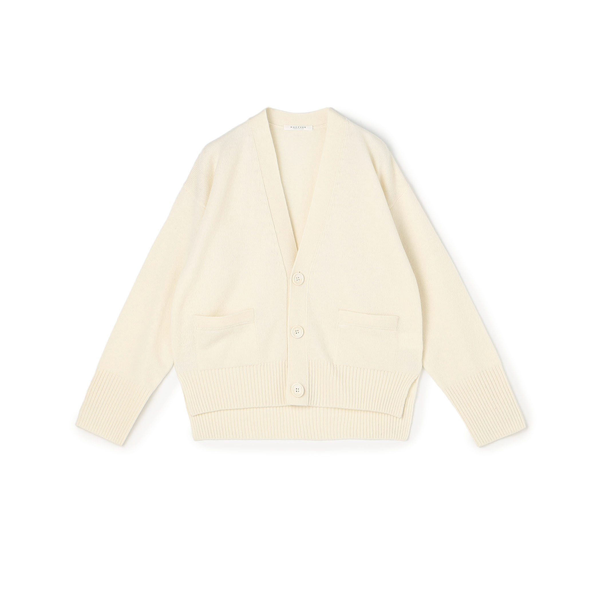 ■NZ LAMB 9G Vネックカーディガン