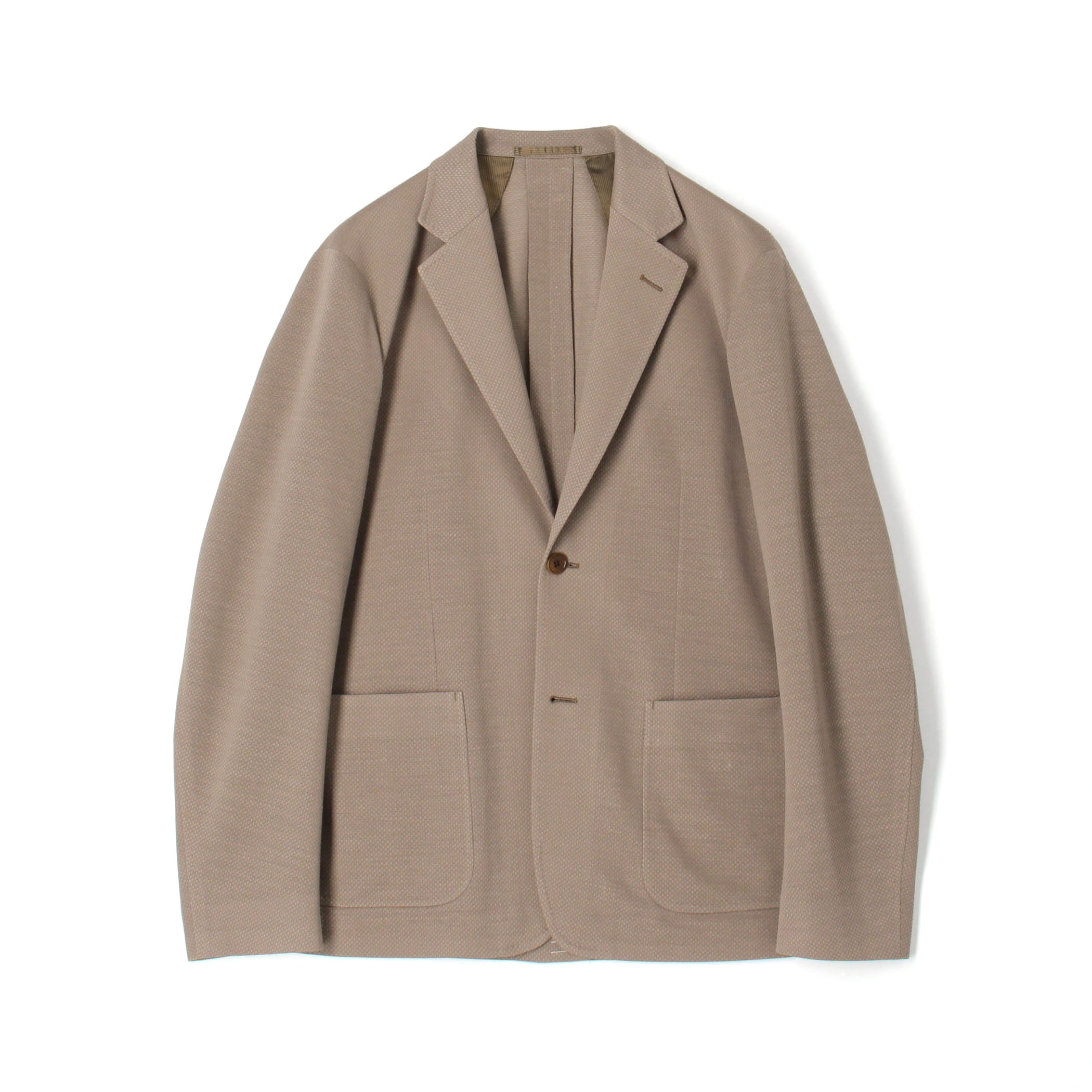 Ramie Polyester single-breasted 2B jacket